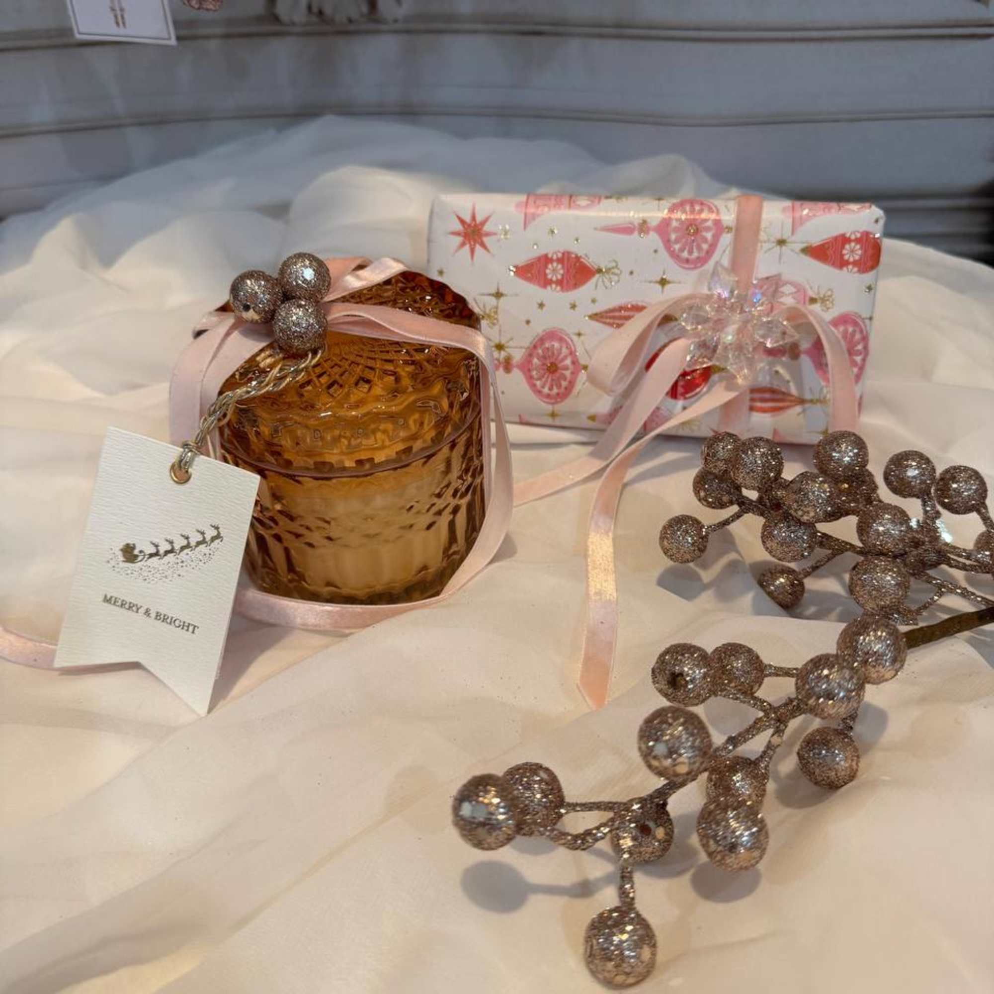 Introduce elegance and holiday magic into any home with our Blush Holiday