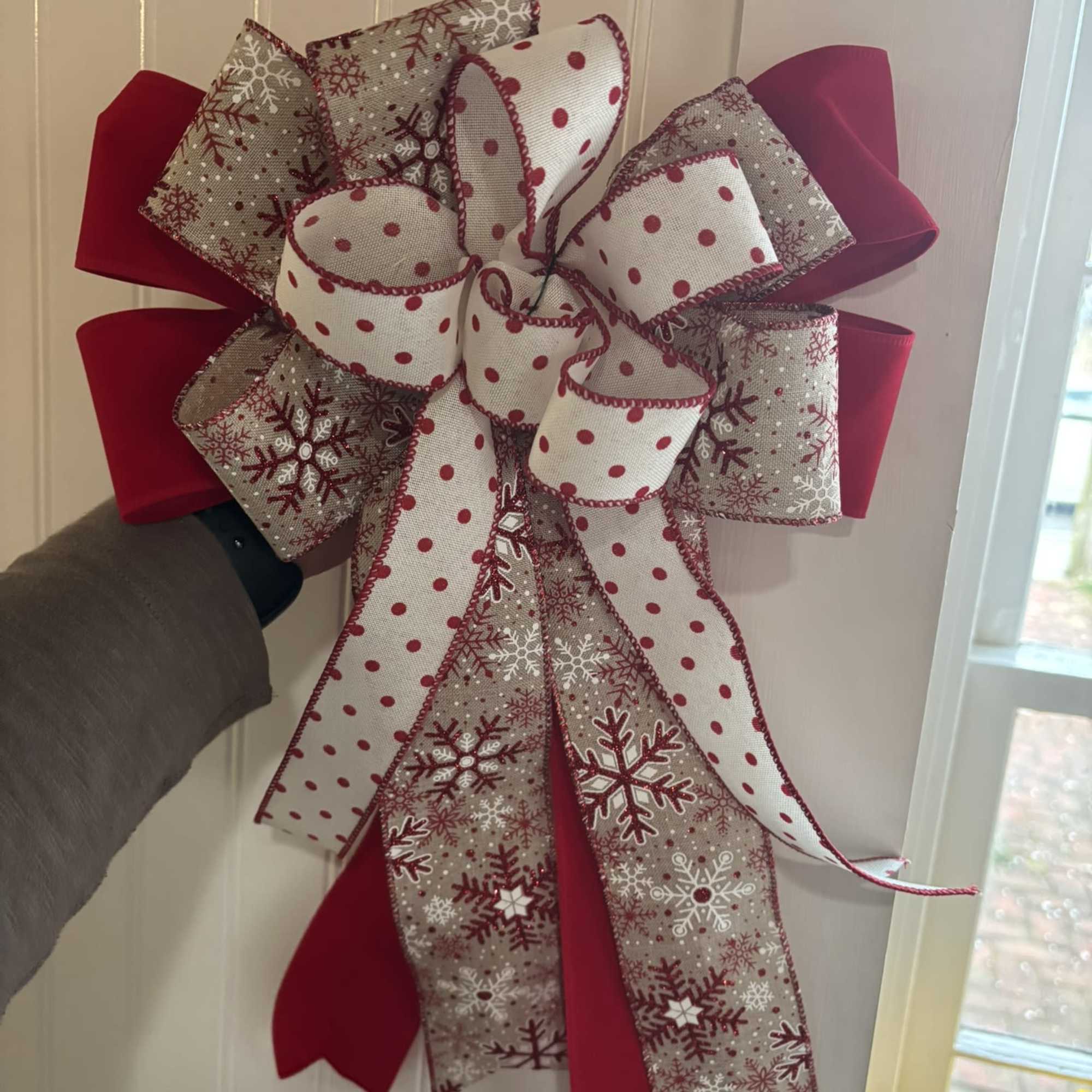 Custom Created holiday bow.