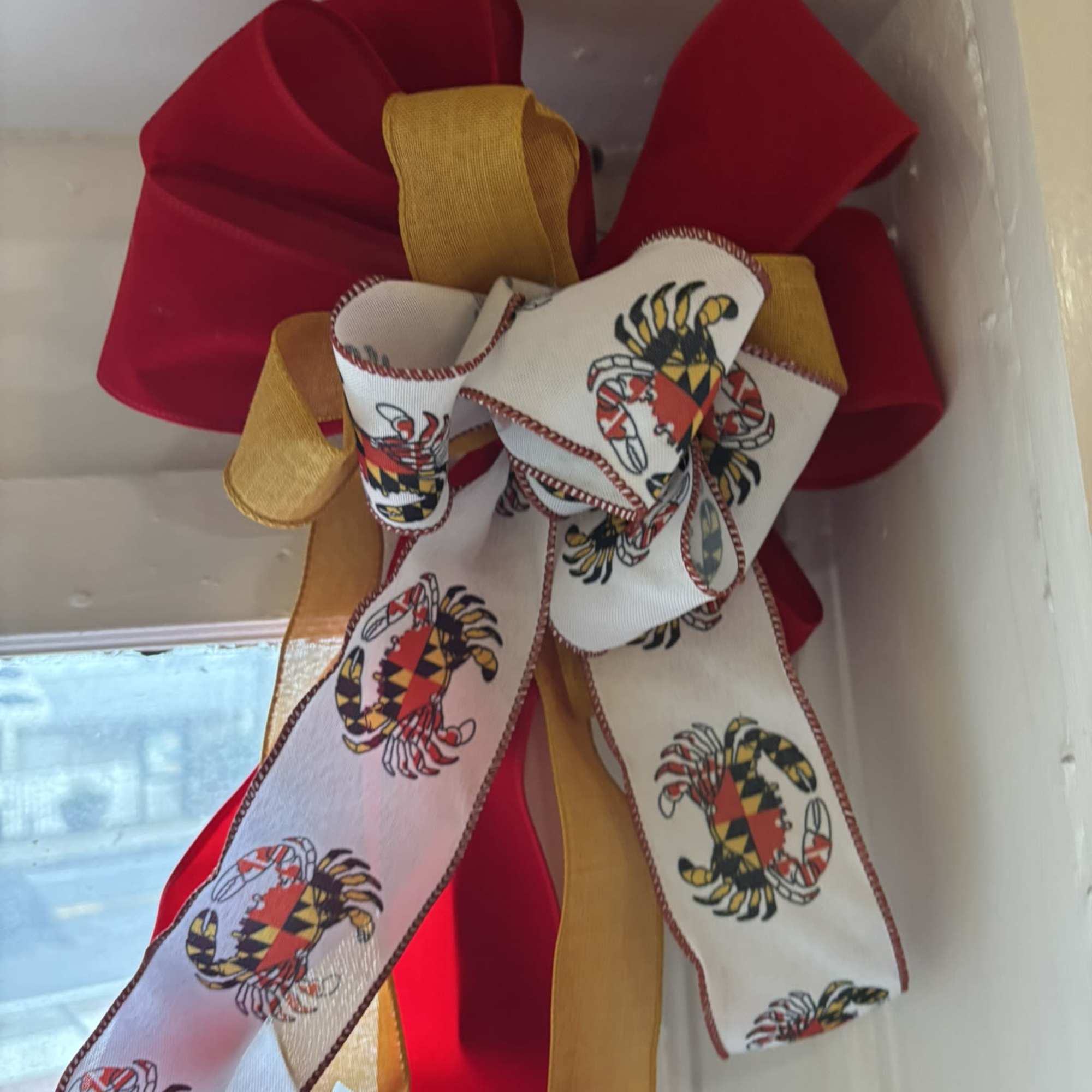 Custom Created holiday bow.