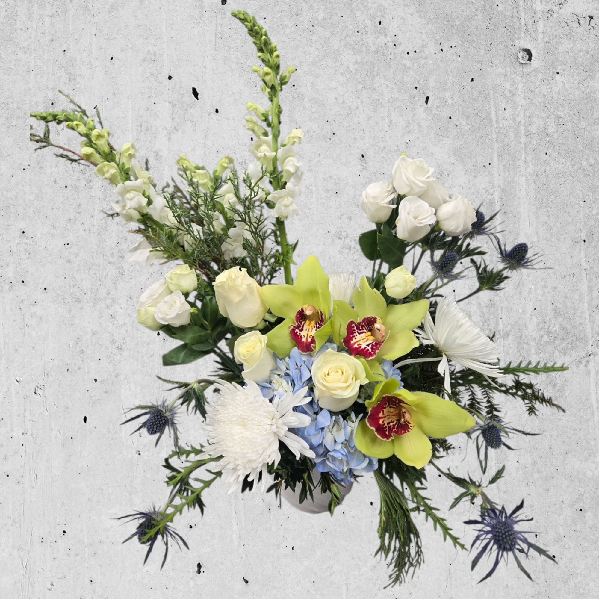 Arctic Garden 
Designed in a sleek white pot, it&rsquo;s overflowing with customer