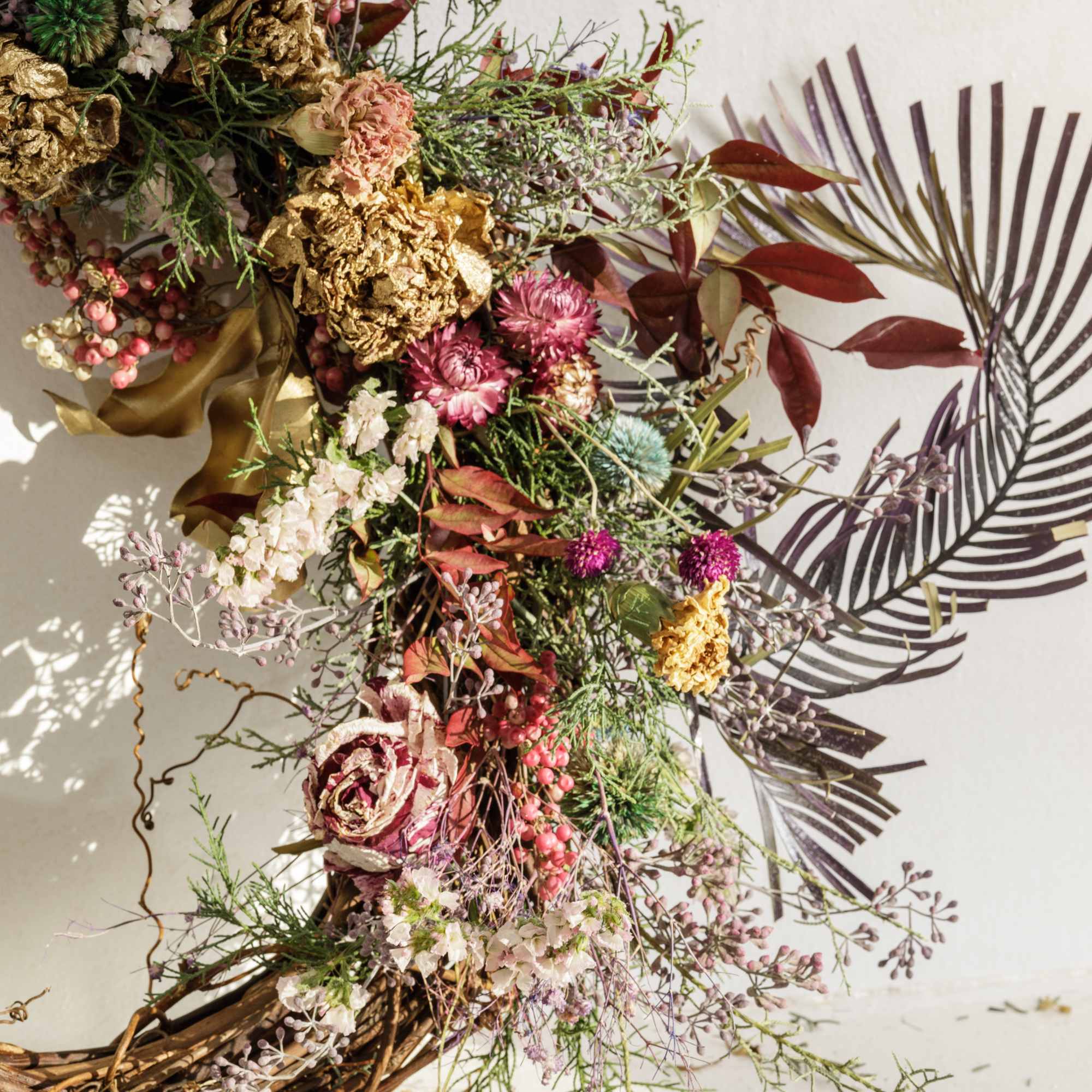 Gift one of our handmade wreaths made with florals dried in-house and