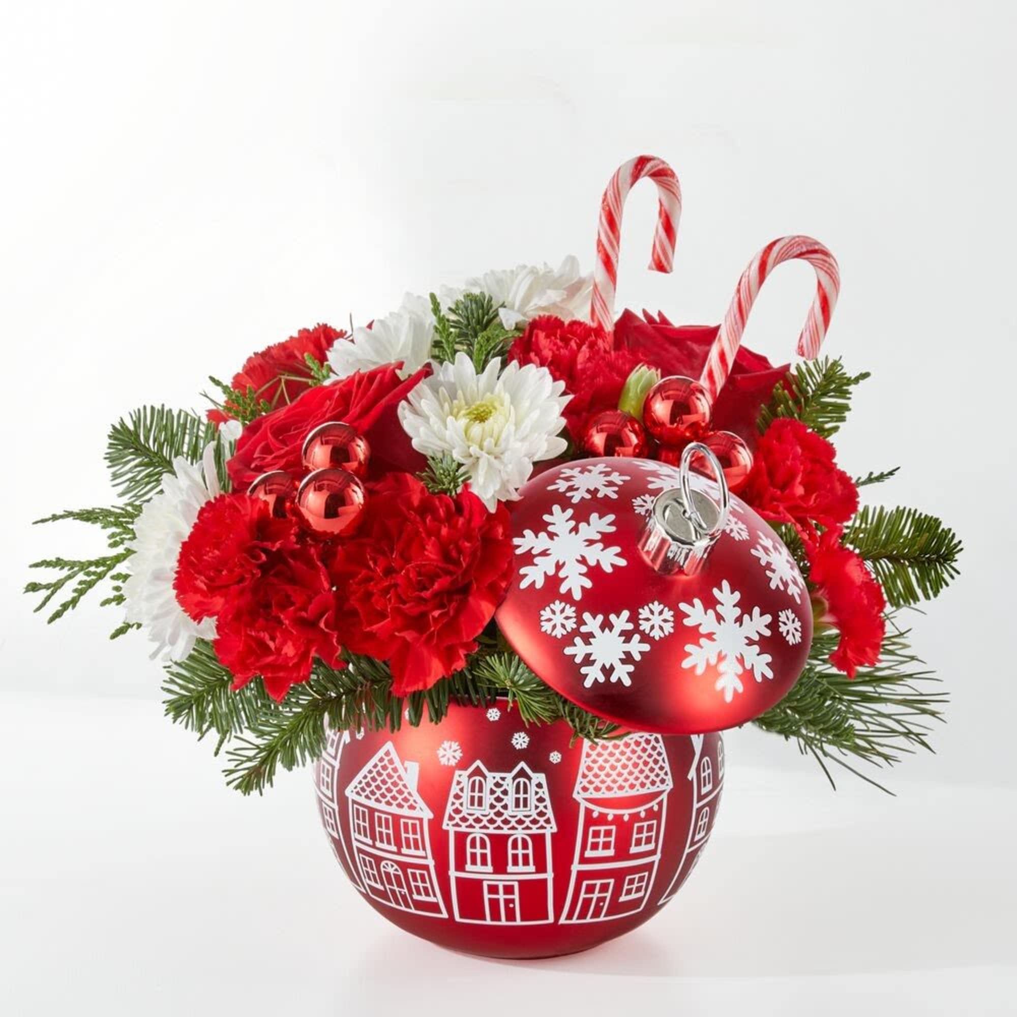 An ornament full of blooms, perfect for any occasion this season. Created