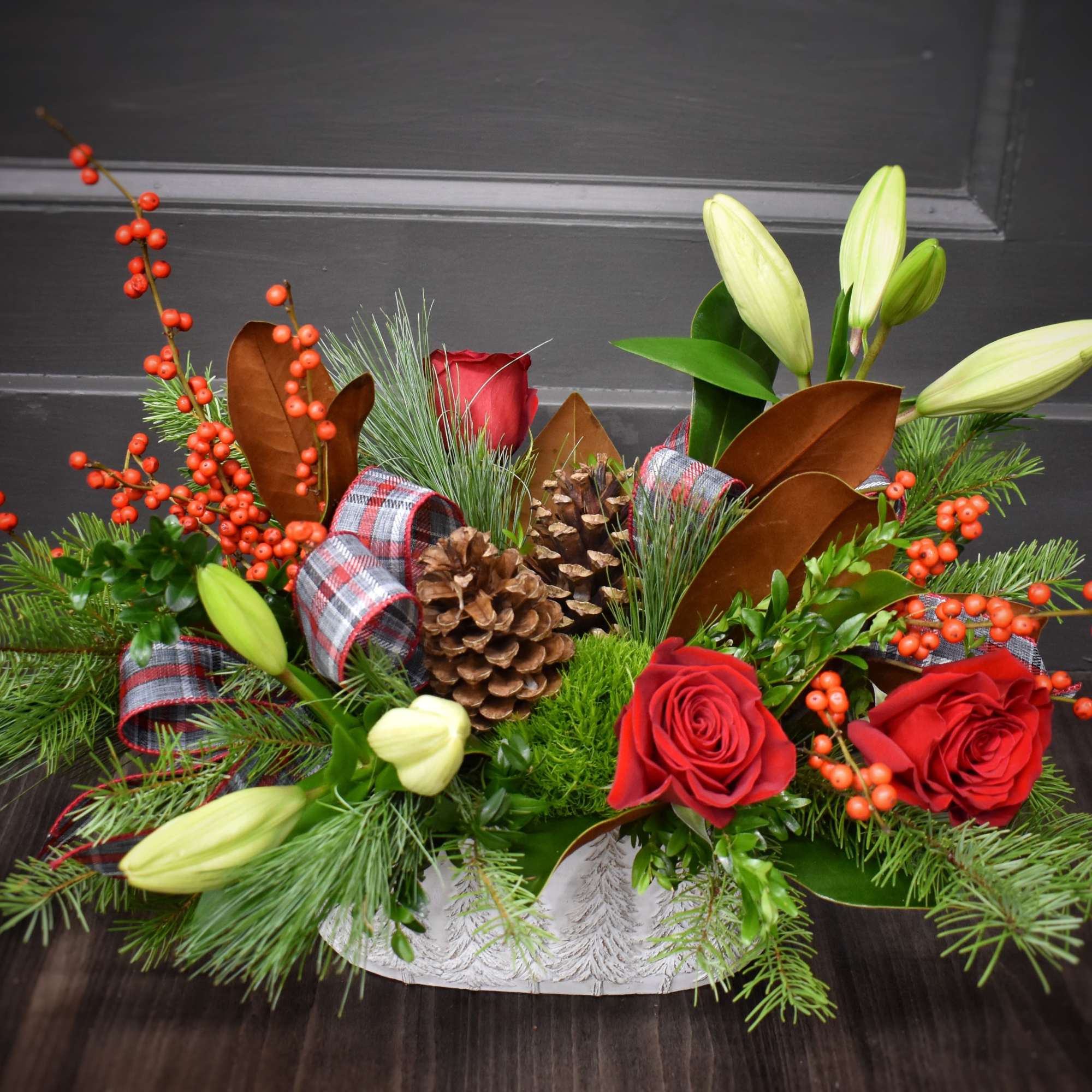 &quot;Over the river and through the woods.&quot; Wherever you&#039;re going, this arrangement