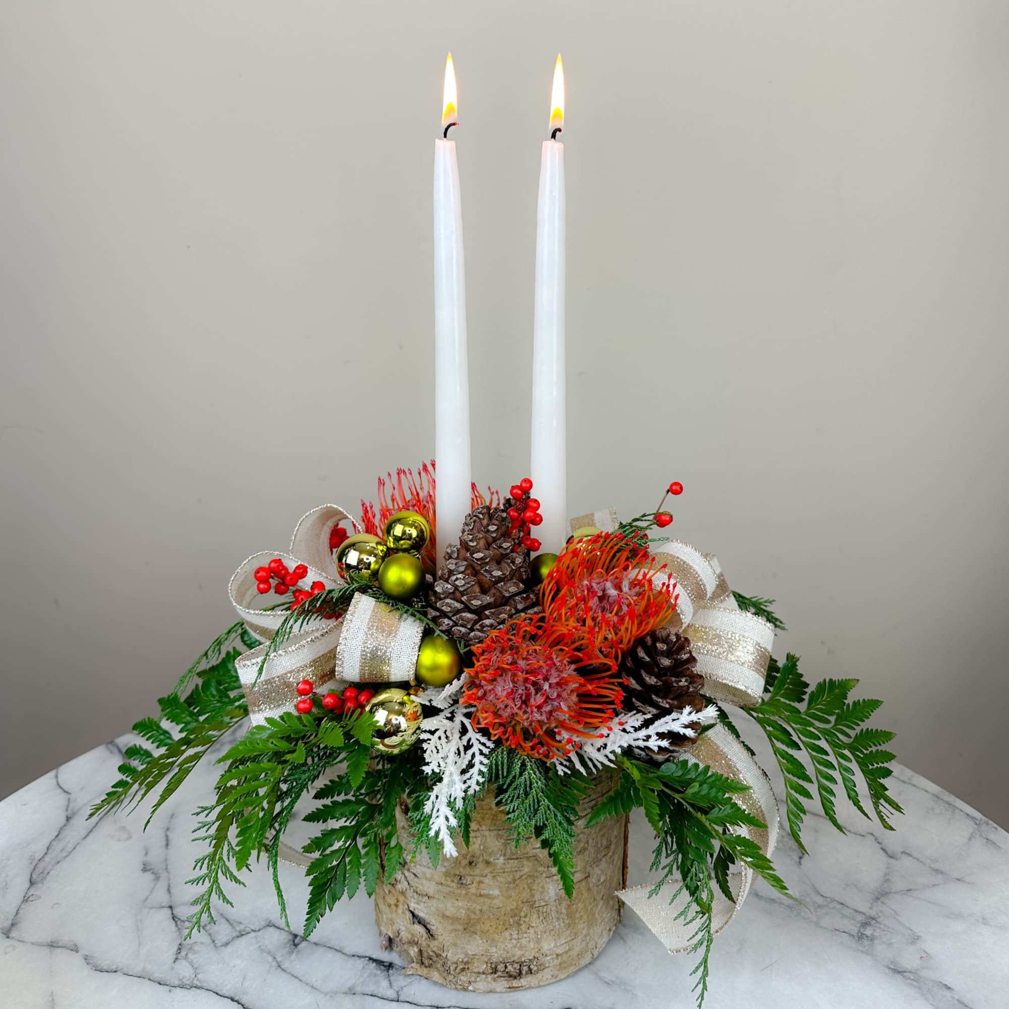 Bring warmth and holiday magic to your table with this festive Candlelight
