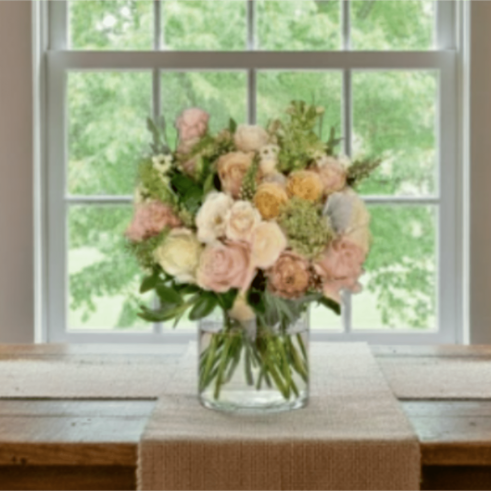 This royal treatment is an assortment of elegance with roses and garden