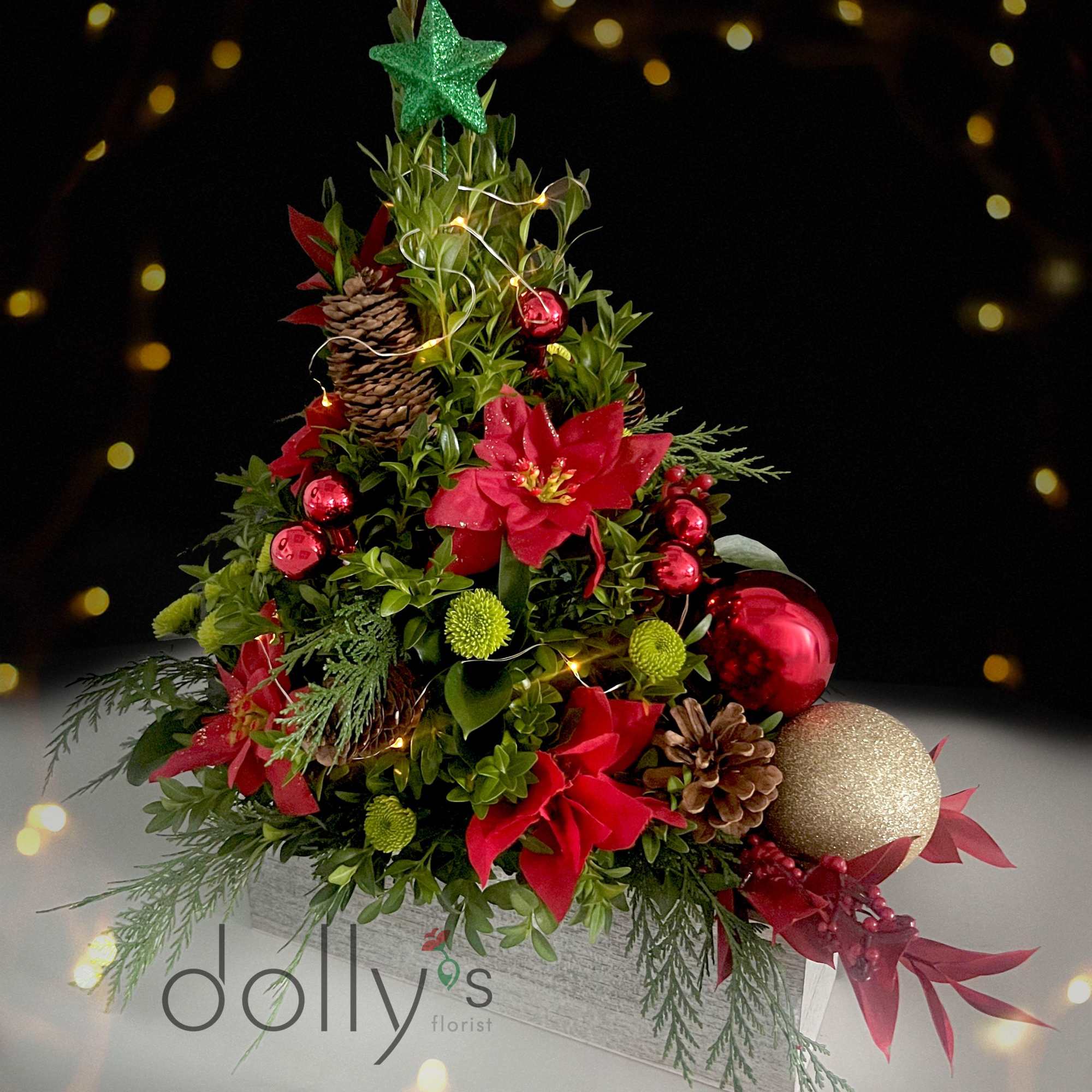 Between 18&quot; - 20&quot; (46cm - 51cm)
Decorations will be refreshed and varied