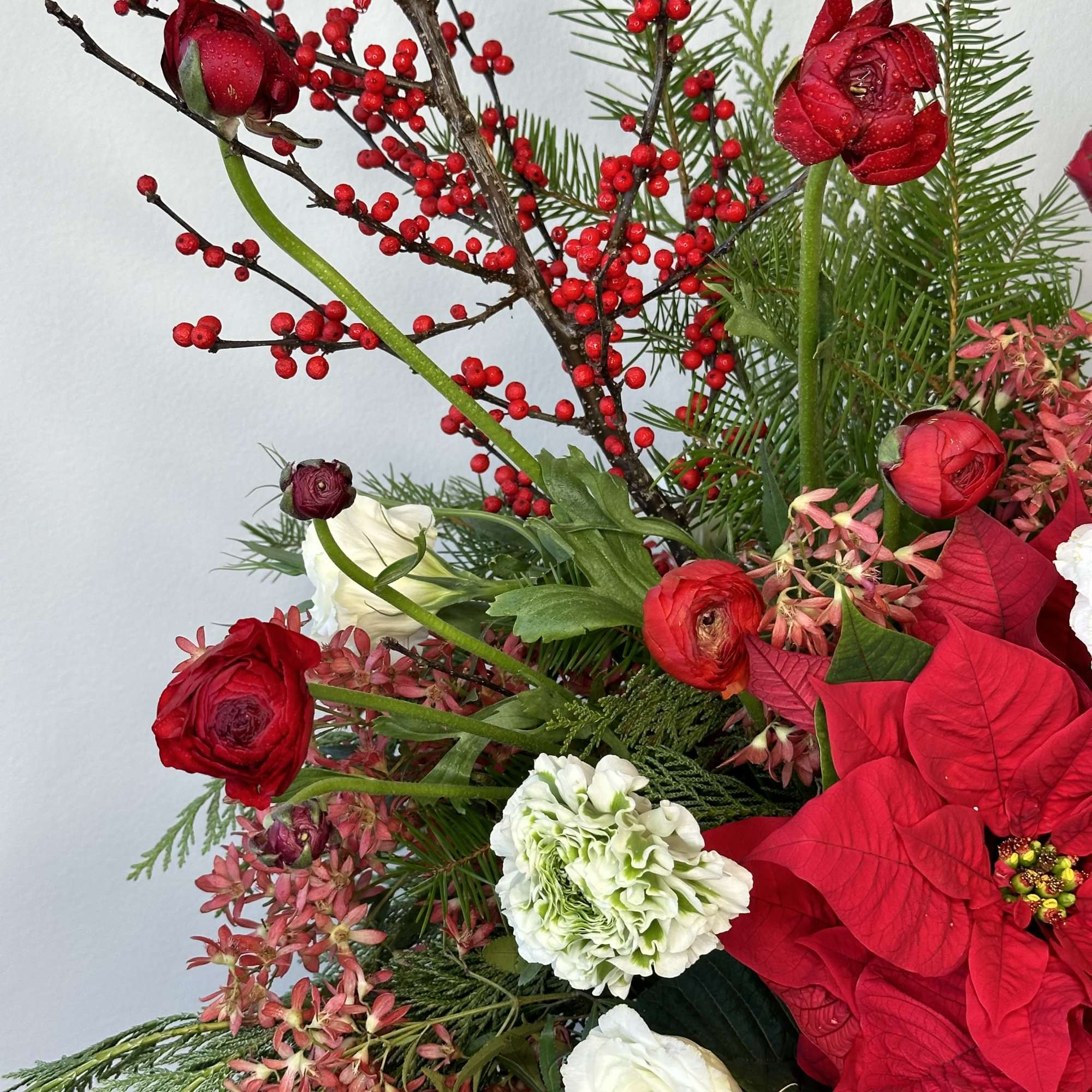 Celebrate the magic of the holidays with No&euml;l, a luxurious Christmas-themed floral