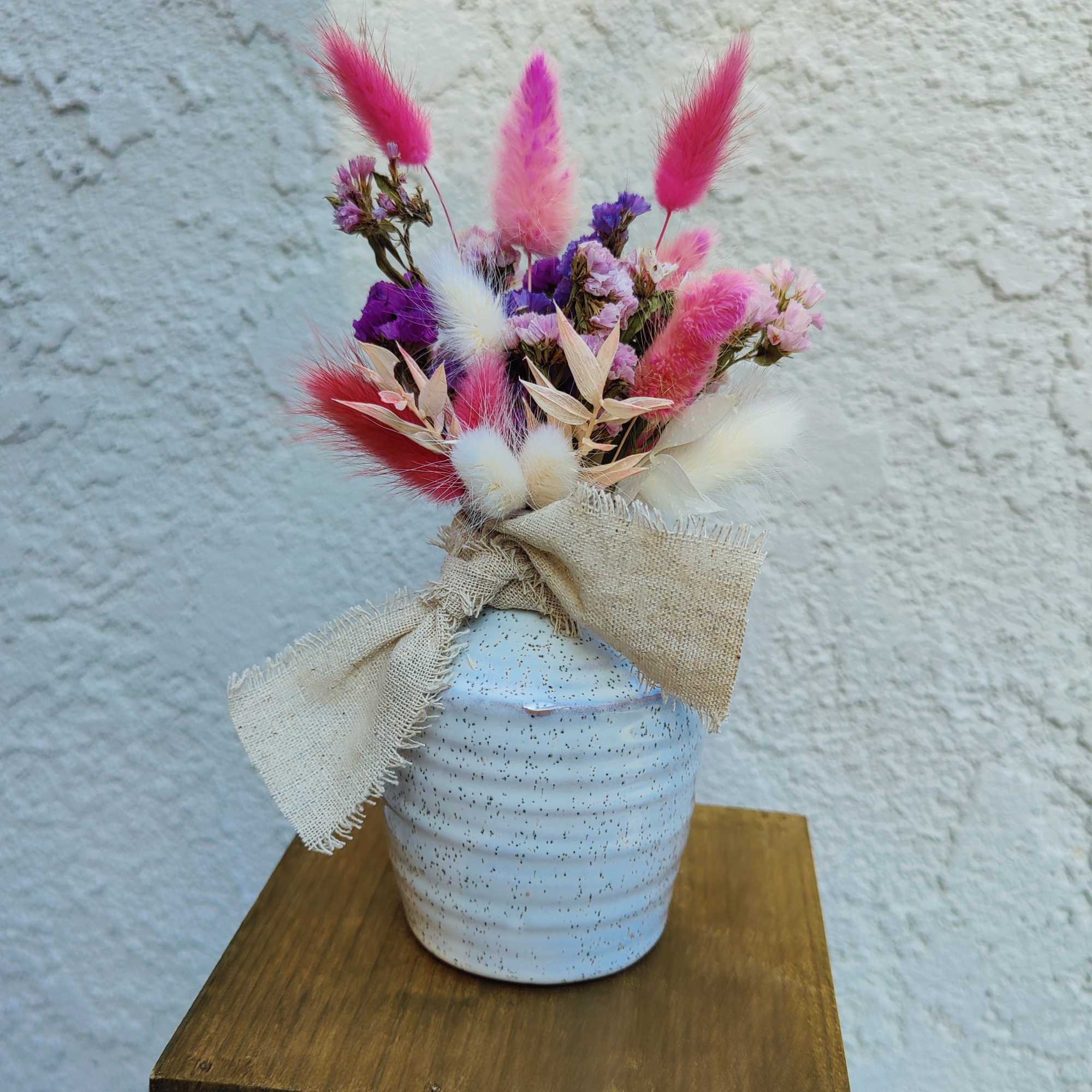 Beautiful Dry floral arrangement decorated with dry wild flowers .
Real dried and