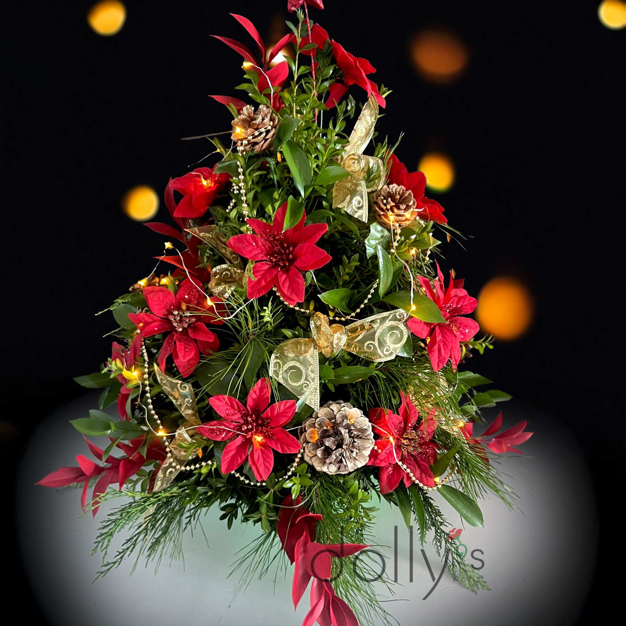 Between 18&quot; - 20&quot; (46cm - 51cm)
Decorations will be refreshed and varied