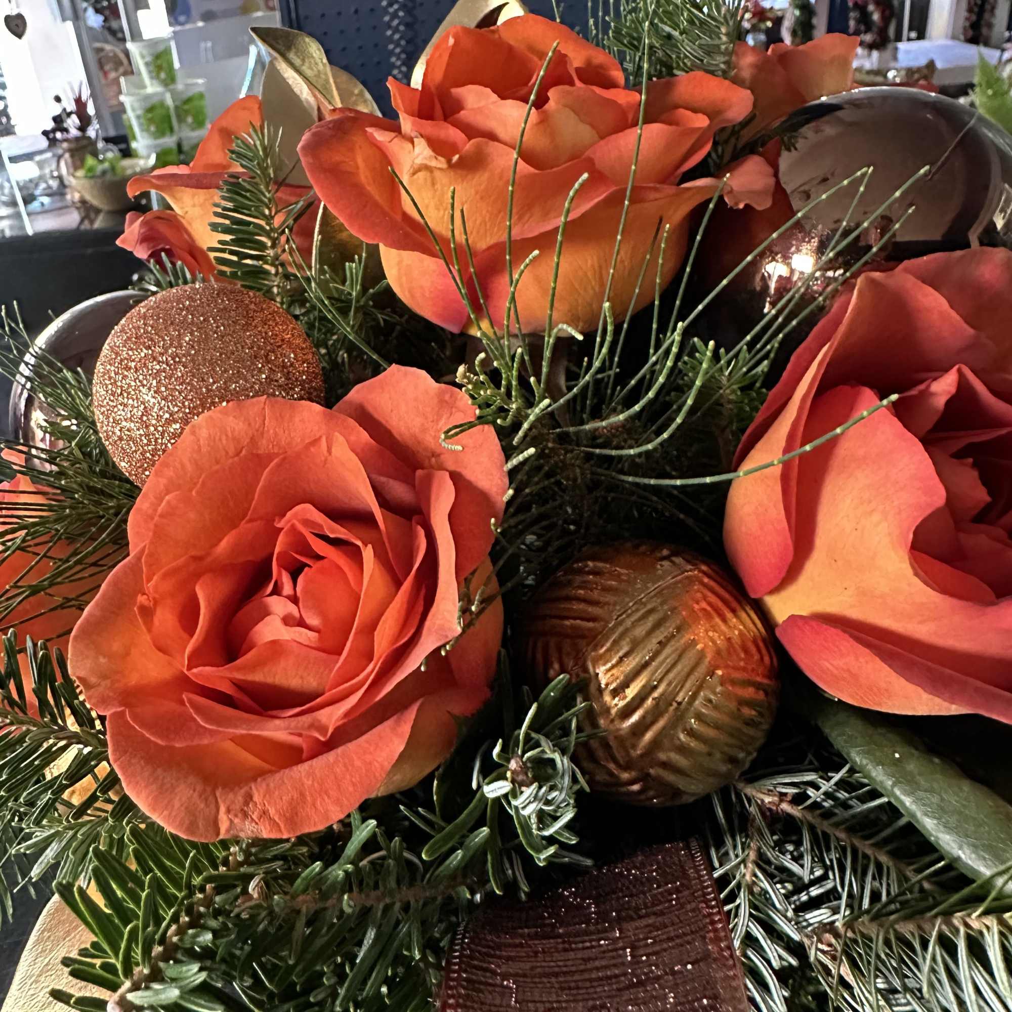 Christmas Centerpiece in a bowl