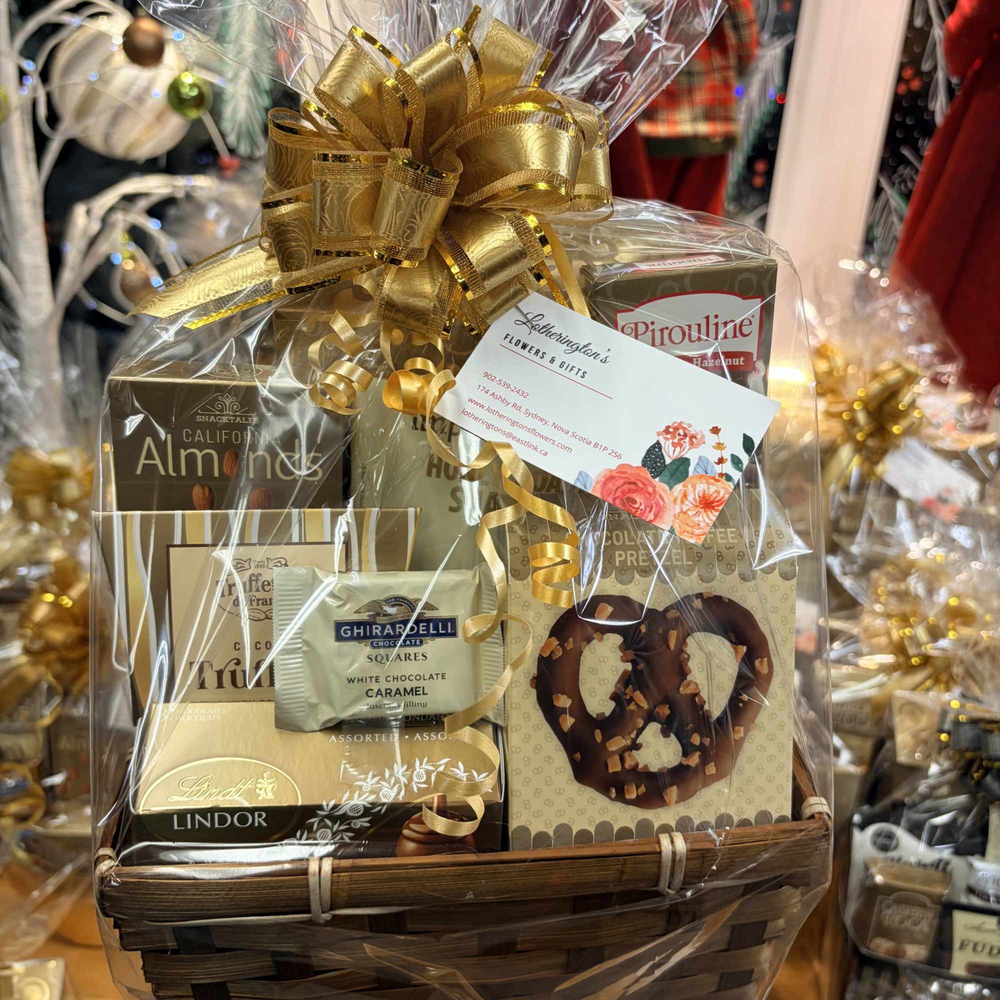 Assortment of gourmet treat items perfect gift idea for someone who has