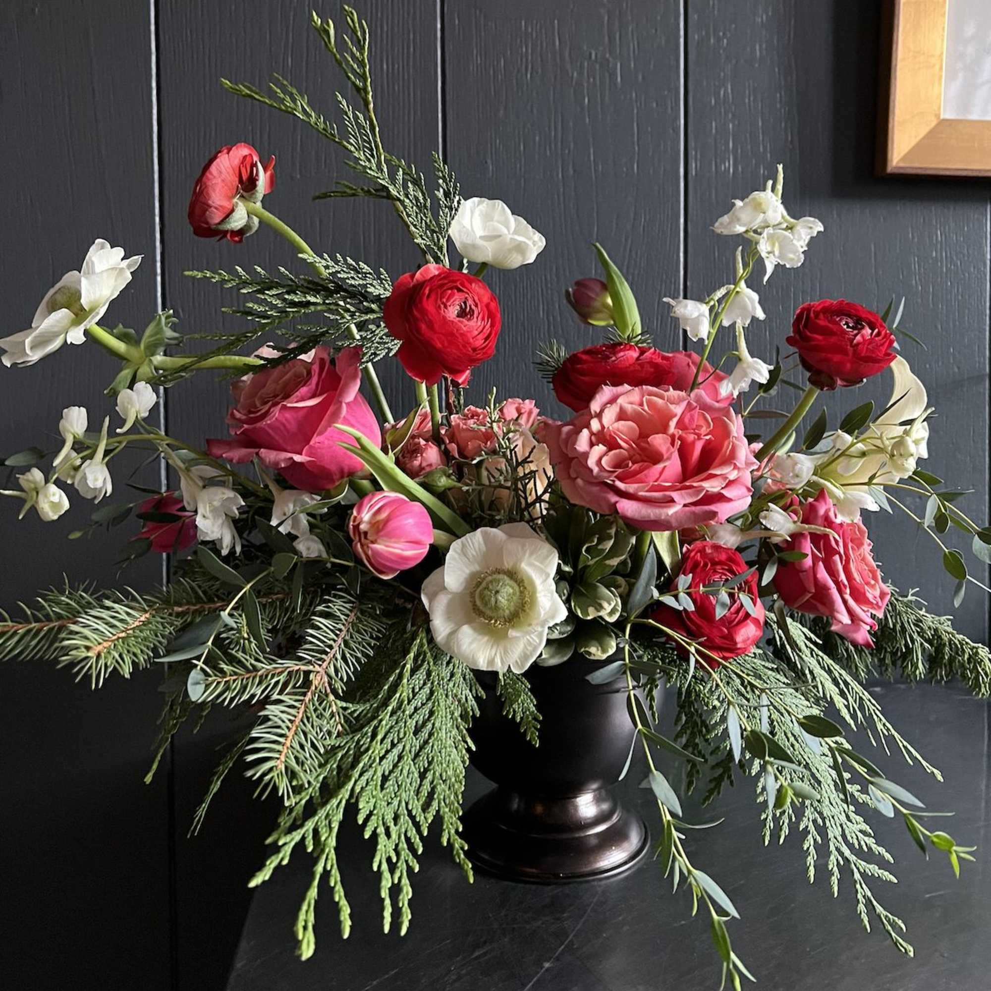 For the love of pink! A designer's choice, premium and whimsical arrangement.