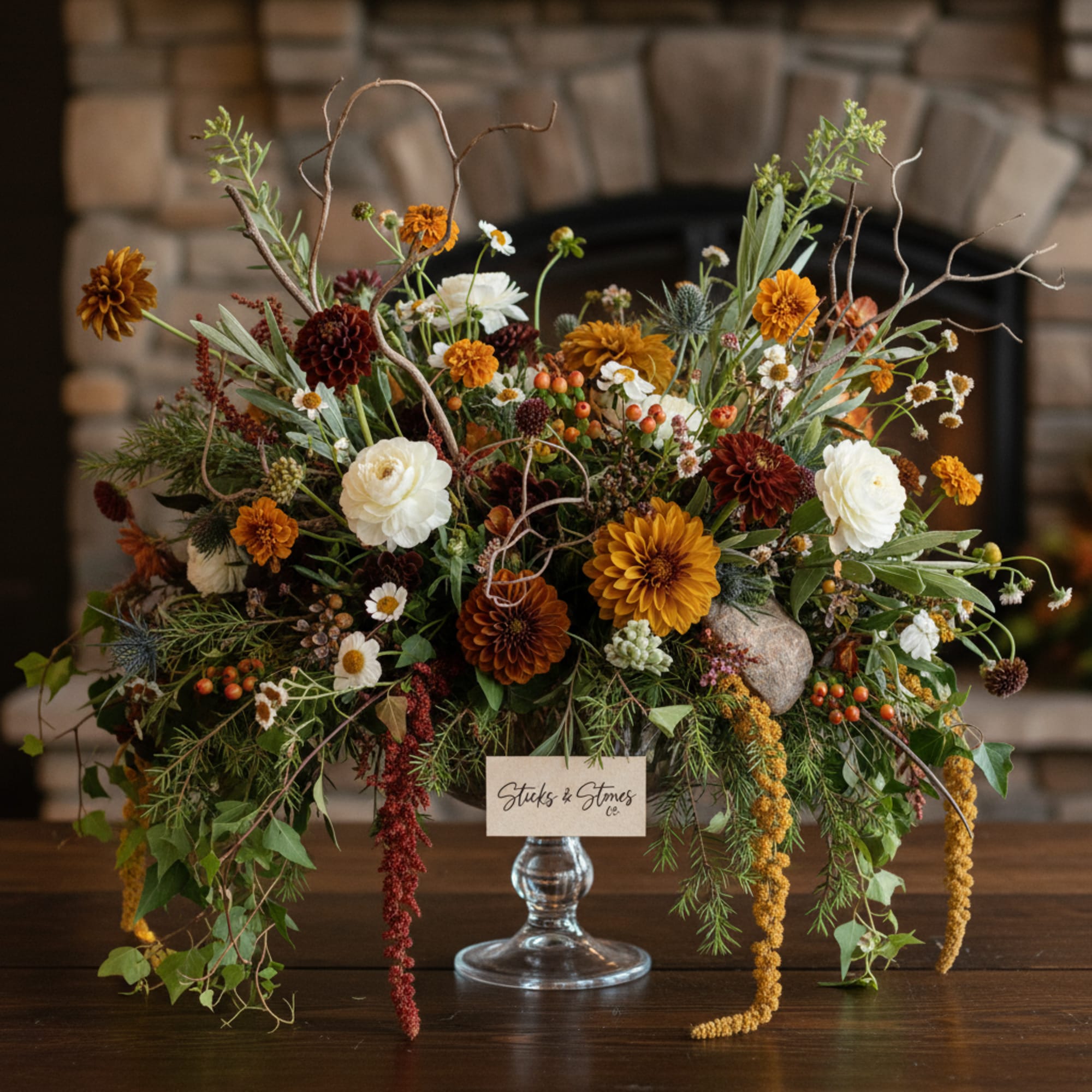 Make your Thanksgiving table unforgettable. Our artful centerpieces bring warmth, mountain charm