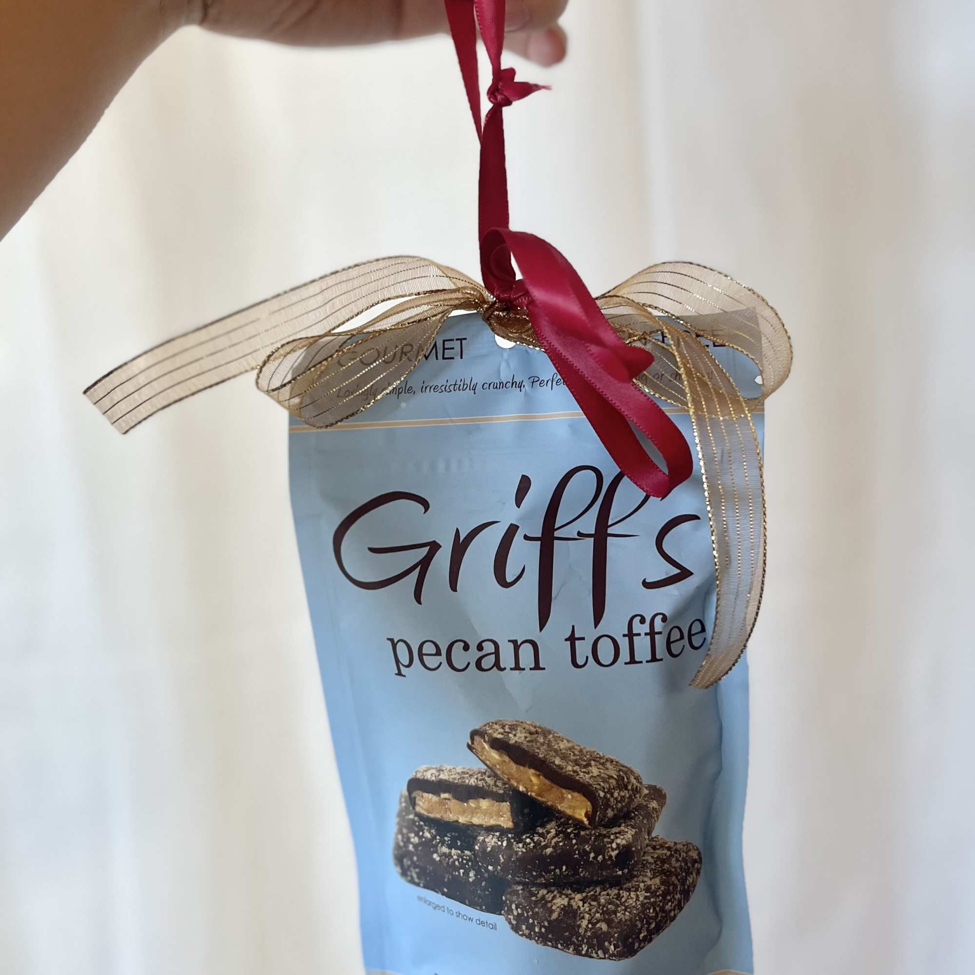 Grab this cute bag of Griffs Pecan Toffee. It comes with 9