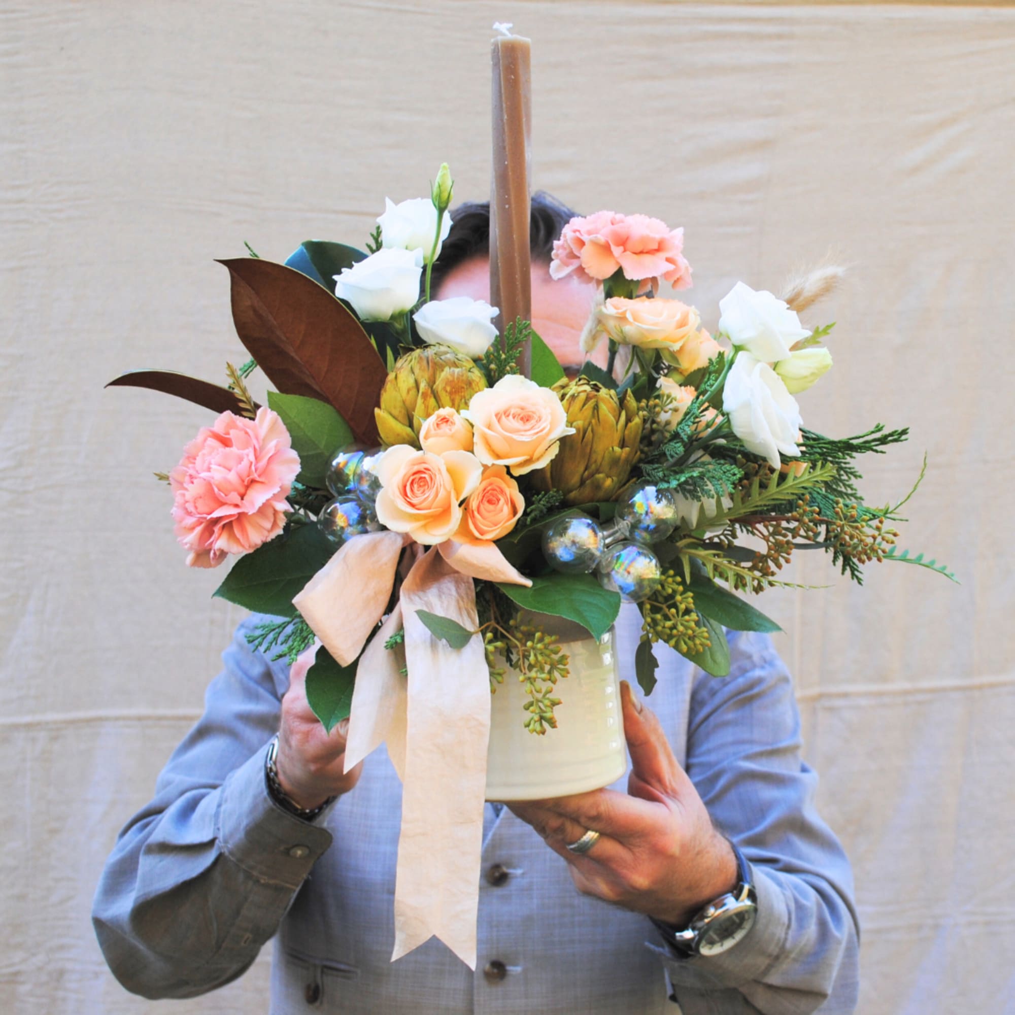 Come on in and grab a lovely centerpiece for the host, whether