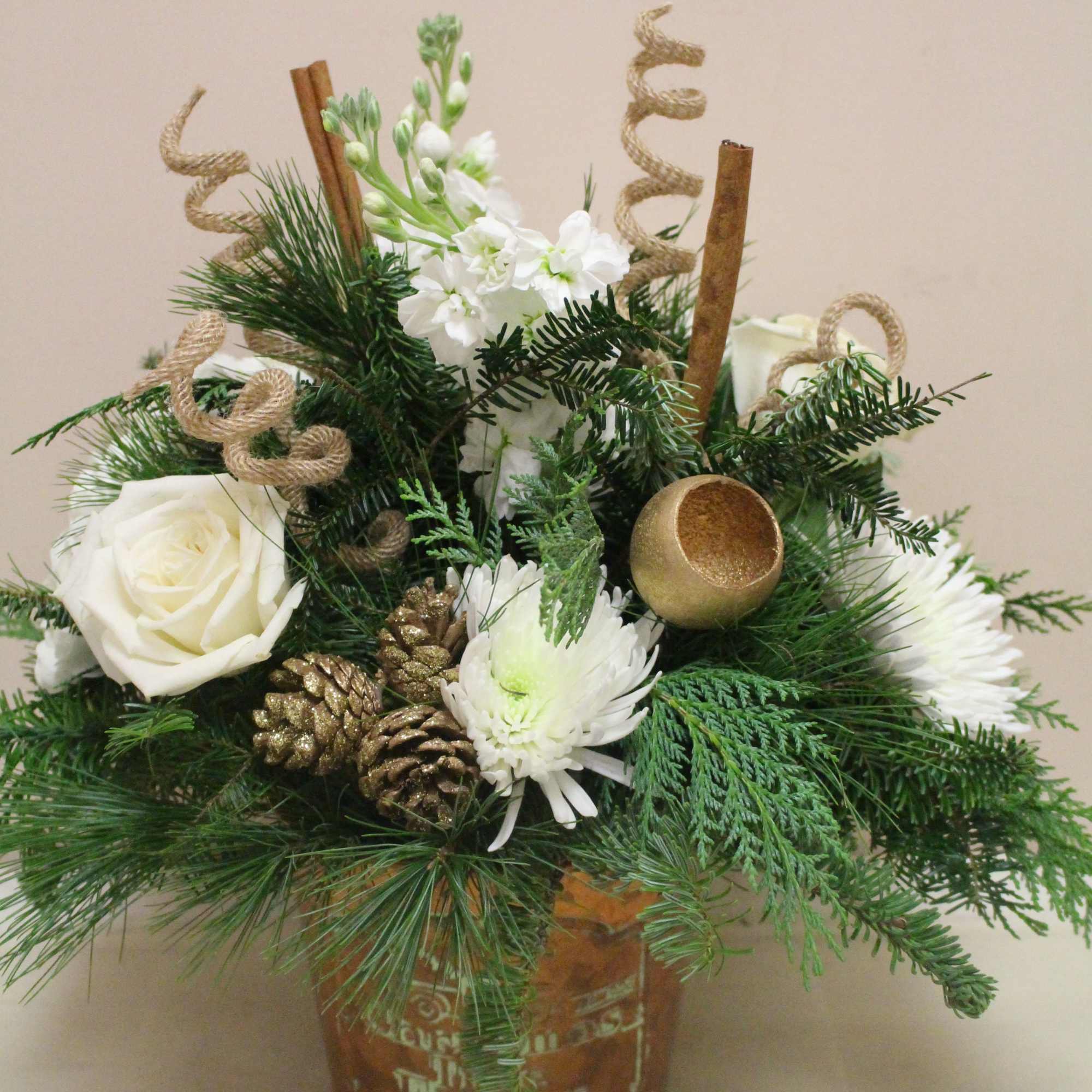 winter greens with a country feel 