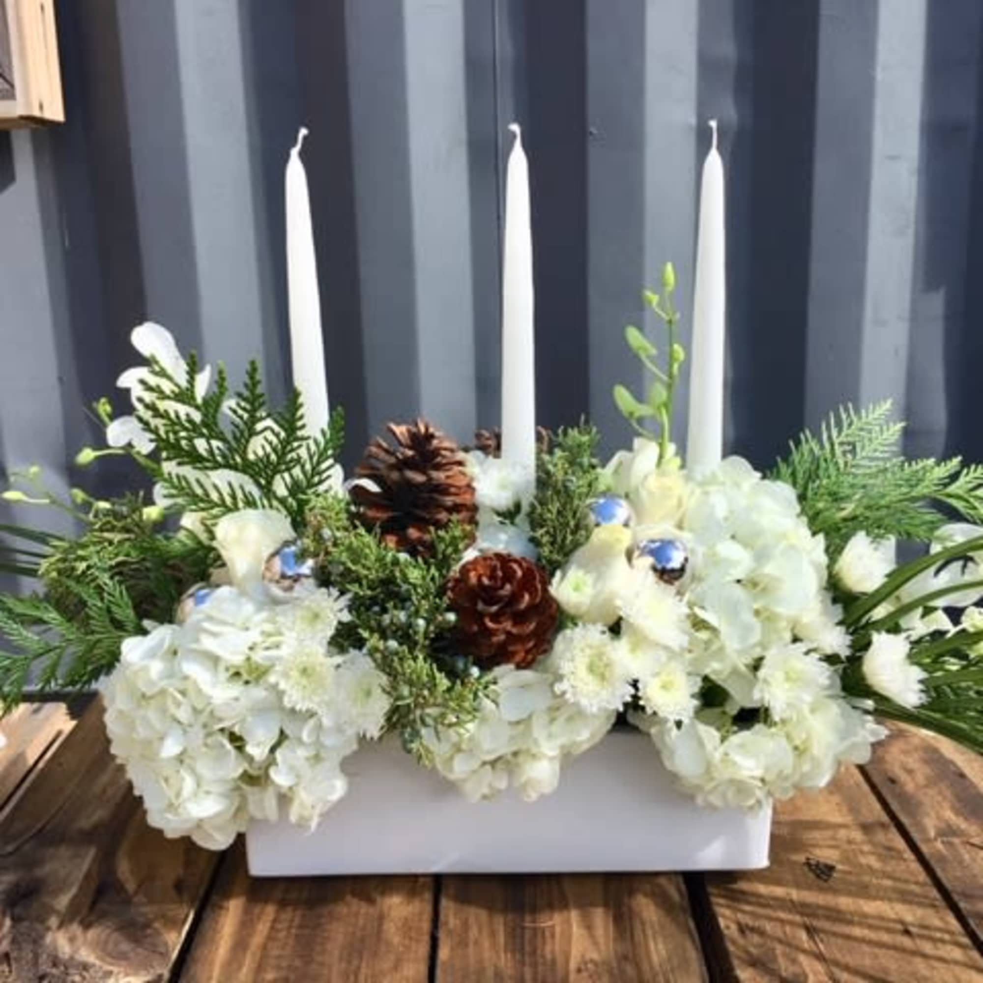 not so traditional , all white with natural accent and x mass