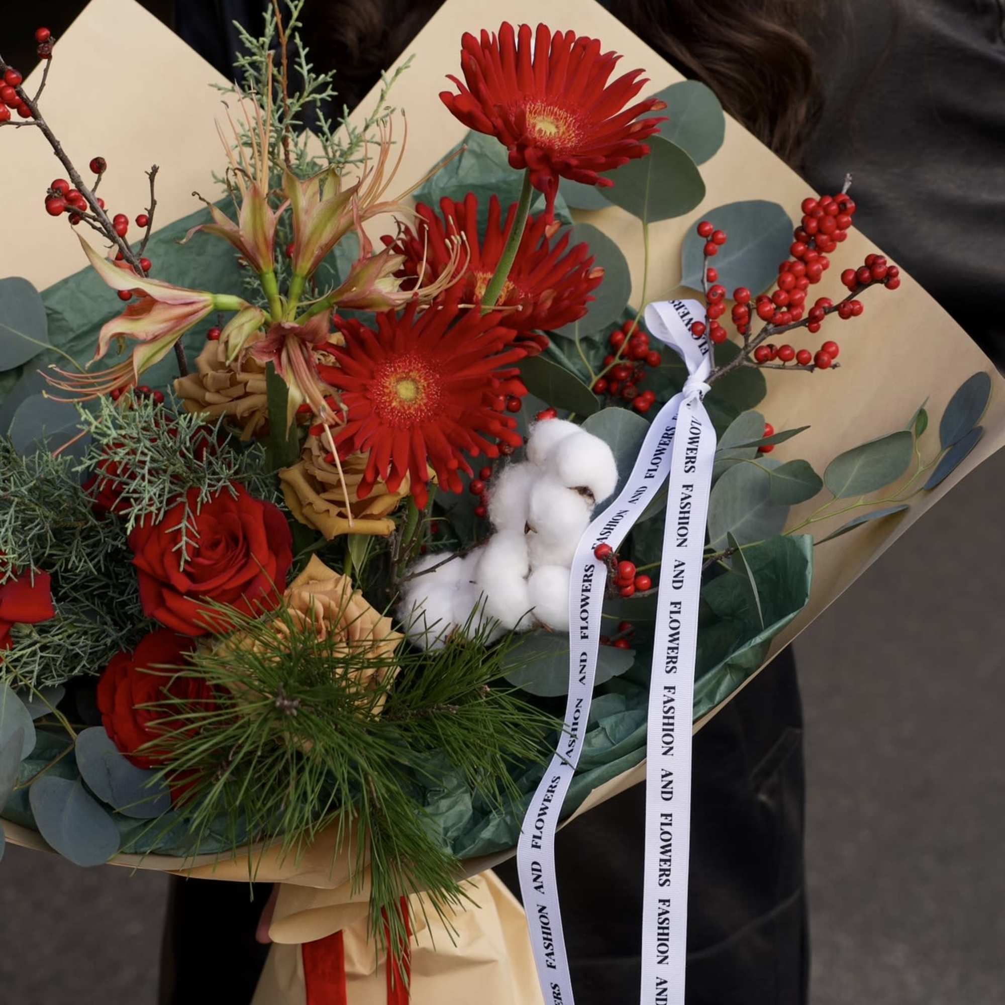 A beautifully balanced florist&rsquo;s choice bouquet offering more volume, texture, and visual