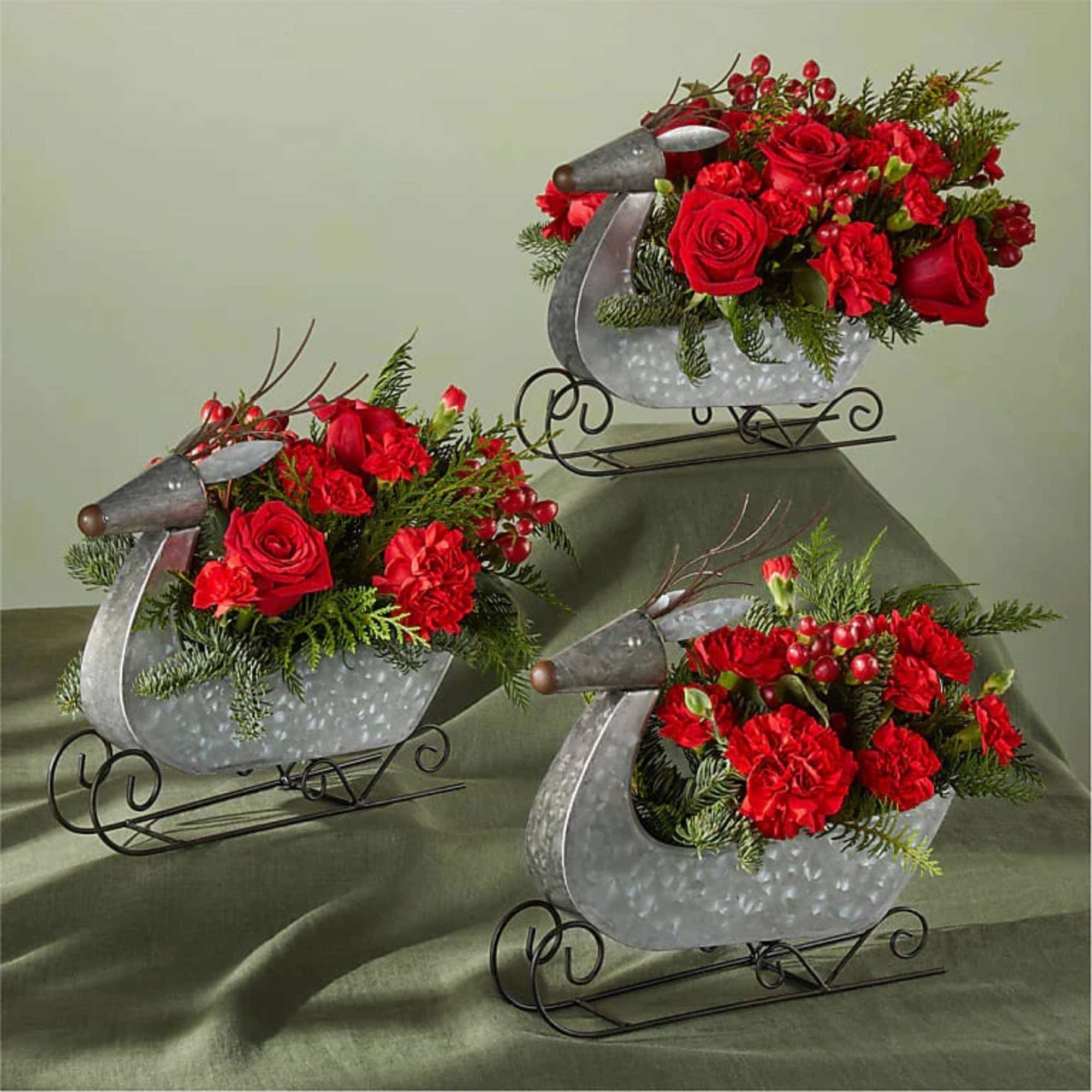 Fly into Christmas Eve with this dashing Prancer Bouquet designed in a