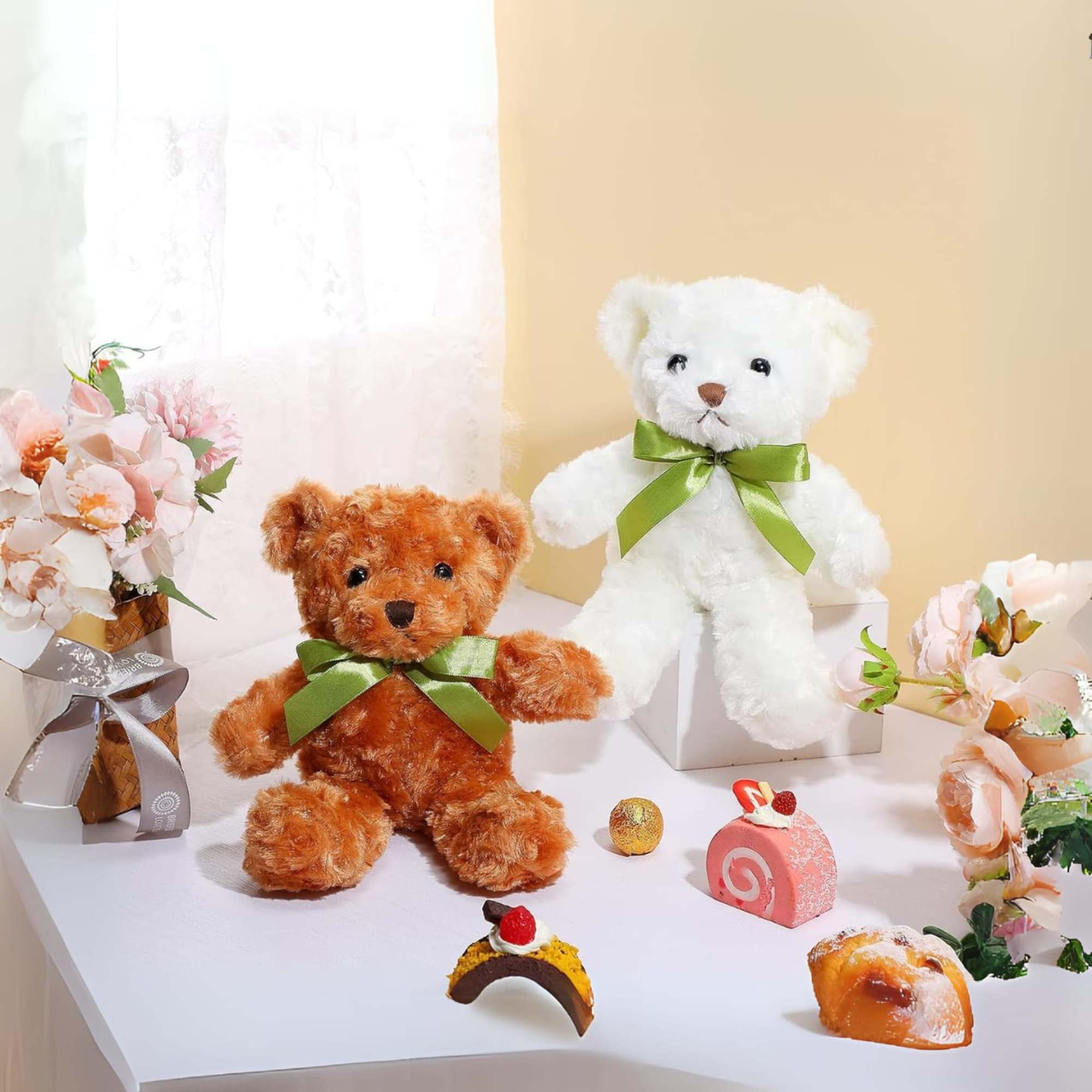 Meet our delightful Woodland Whiskers Bear, a charming 10-inch plush companion designed