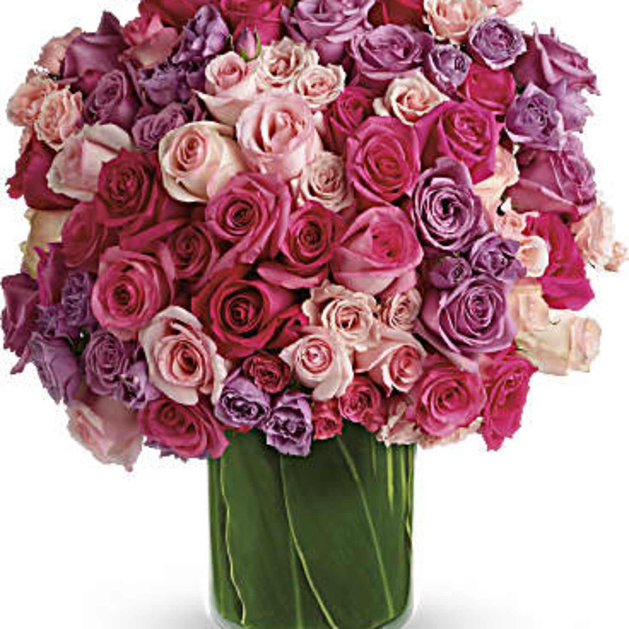 It's almost too gorgeous to take in. Lush roses and spray roses