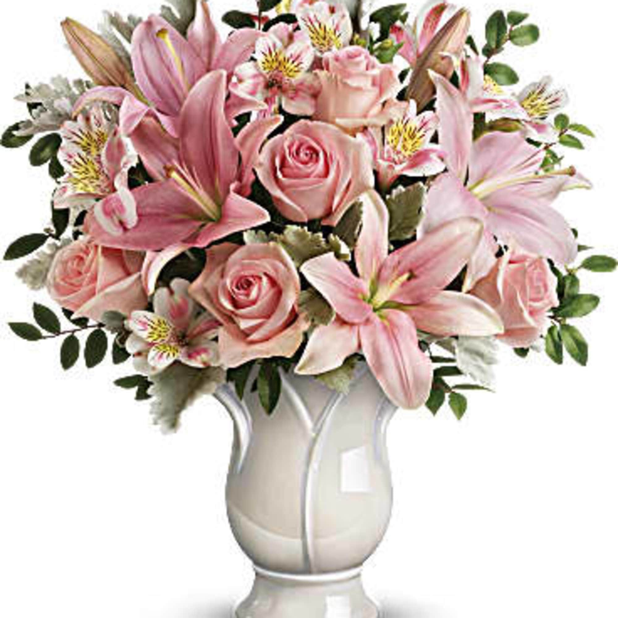 Tender as a rose, this soft pink arrangement is a beautifully feminine