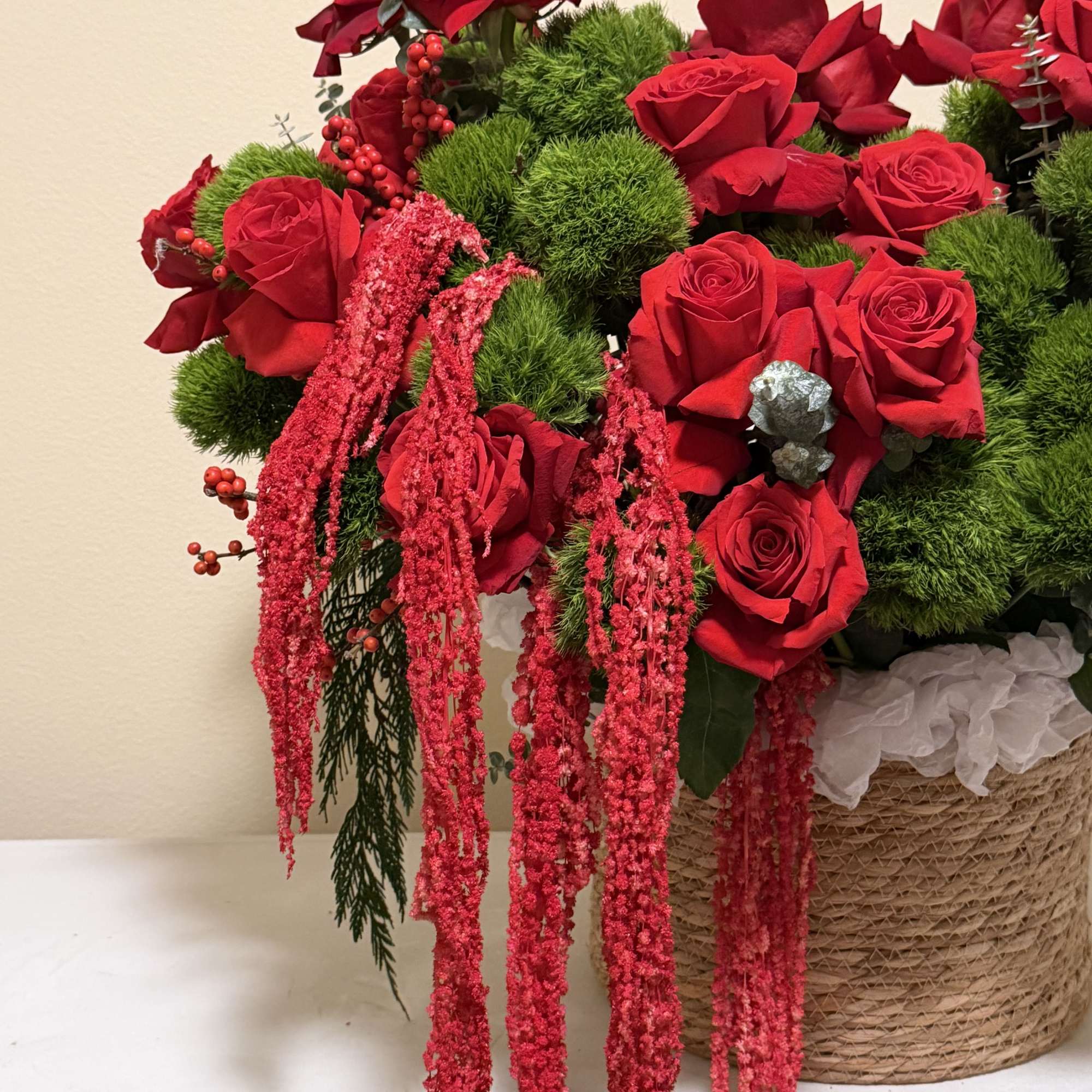 Elevate any space with the striking elegance of this luxurious floral arrangement.
