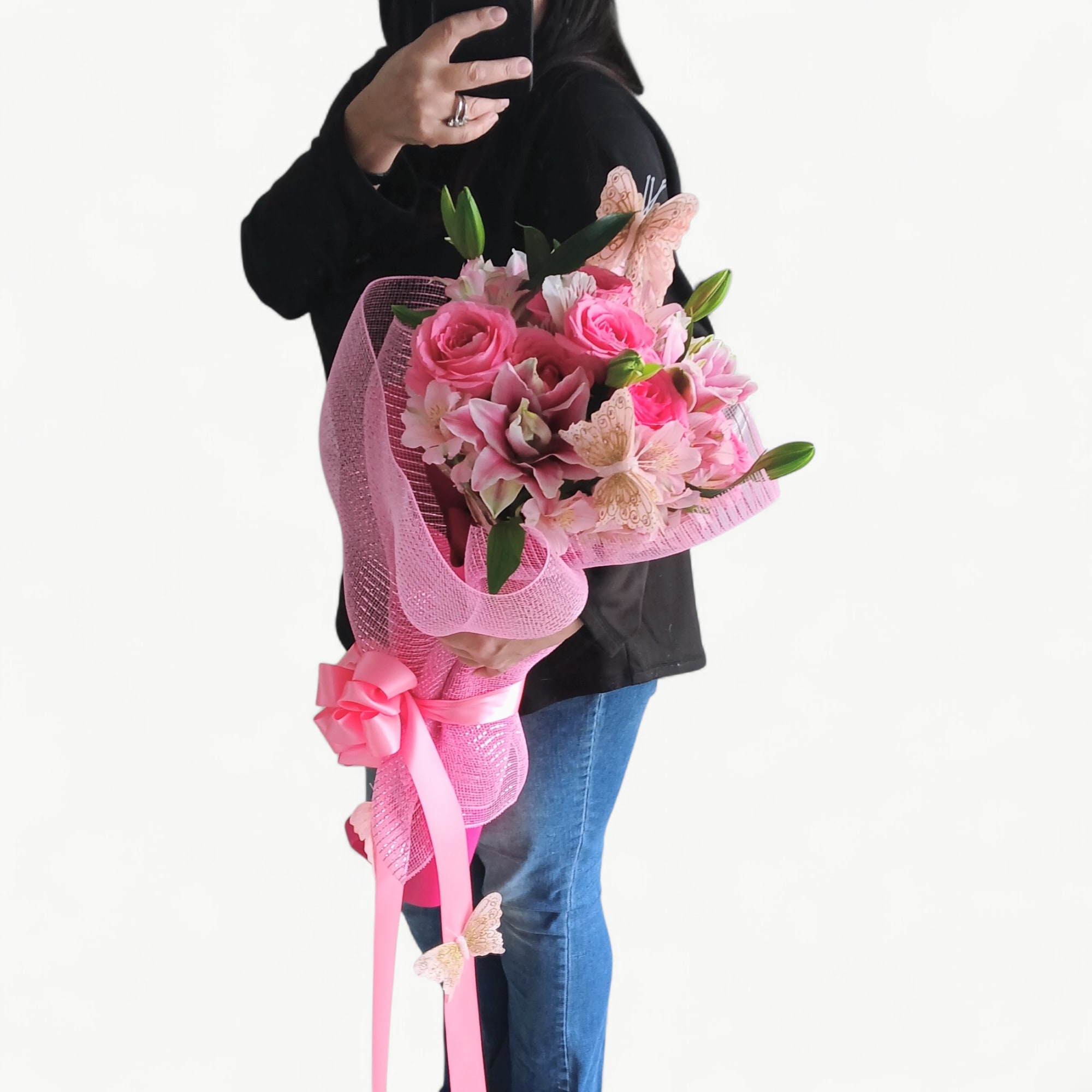 Send this beautiful all pink bouquet today to make her day with