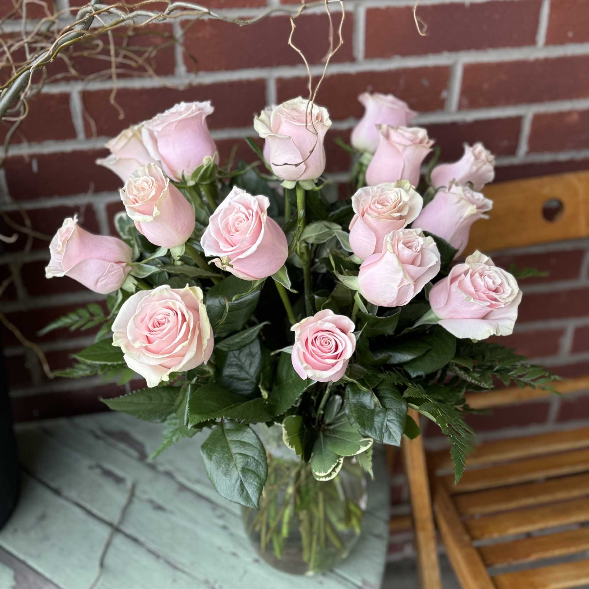 Blush Pink Roses are So Beautiful. Our florist design one dozen pink