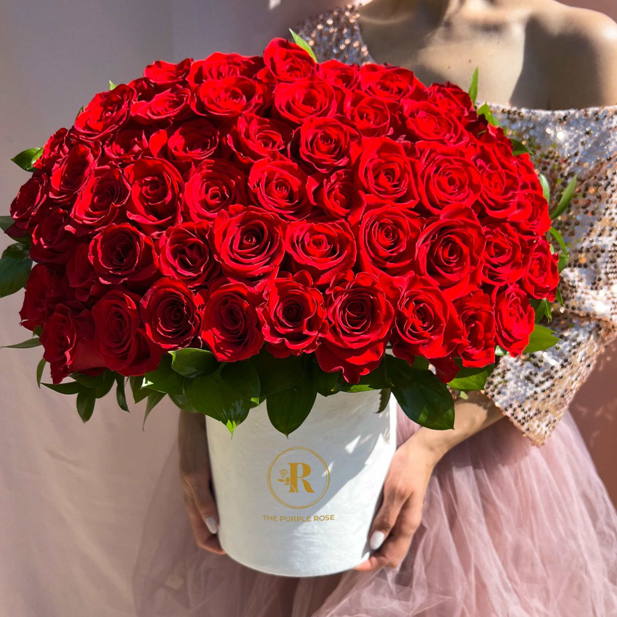 Same-Day Delivery is usually available in white, red, peach, and pink. Other