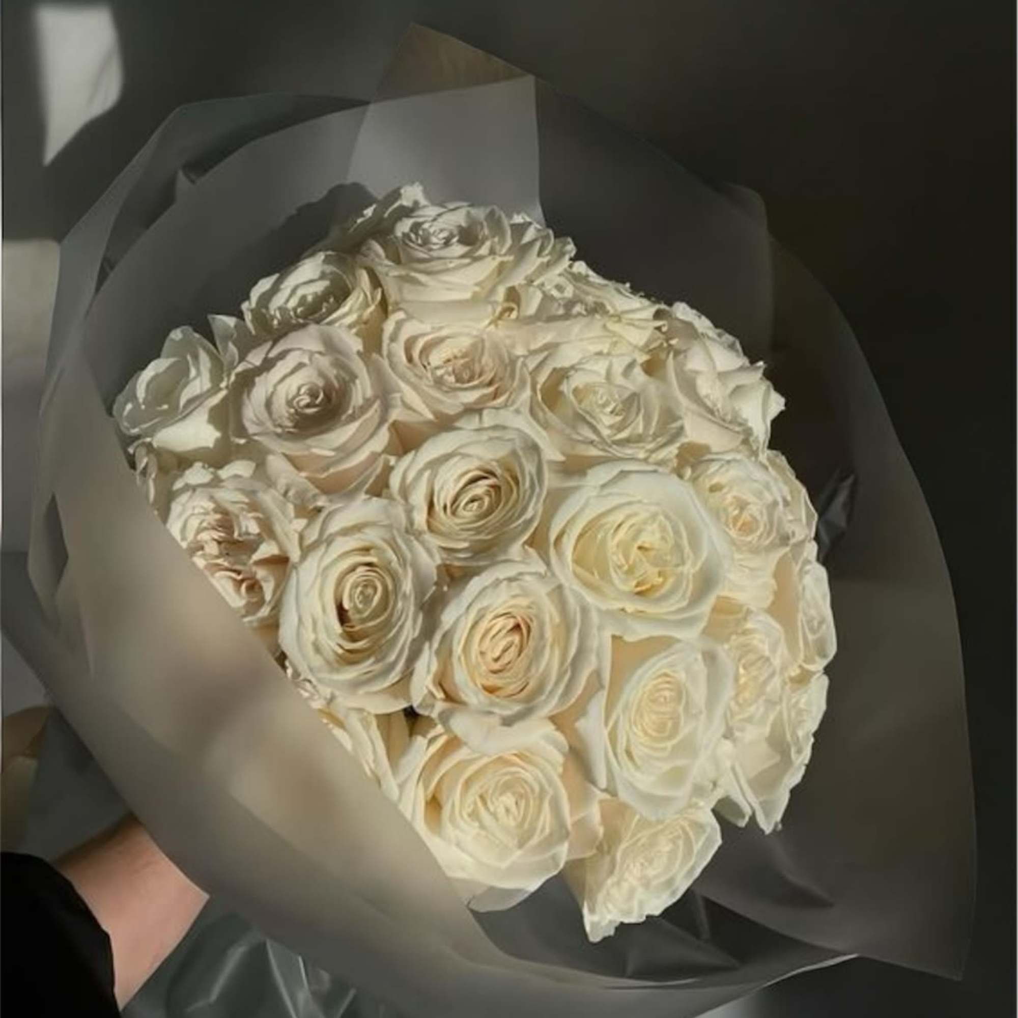  White Rose Bouquets
&bull; 1 Dozen (12 stems)
&bull; 2 Dozen (24 stems)
&bull;