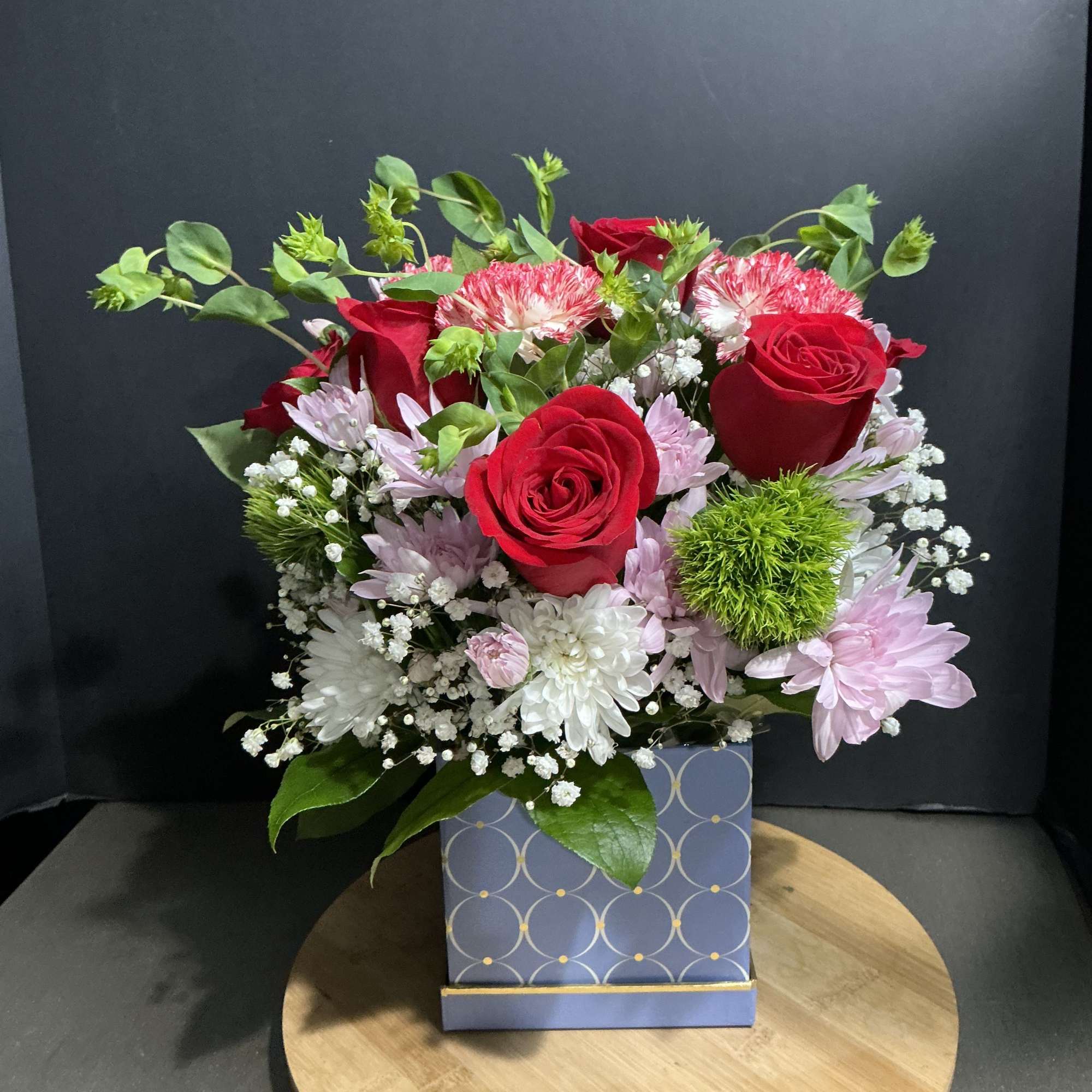 This box of Flowers was designed for a very special birthday person