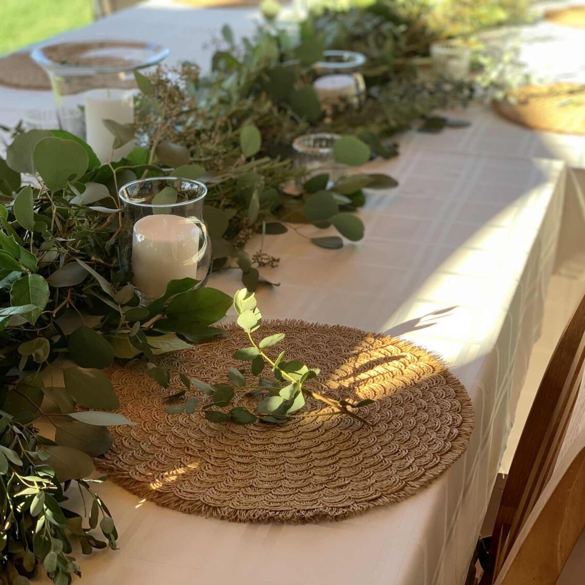 Custom Christmas or greens garland. Perfect to accentuate any tablescape for all