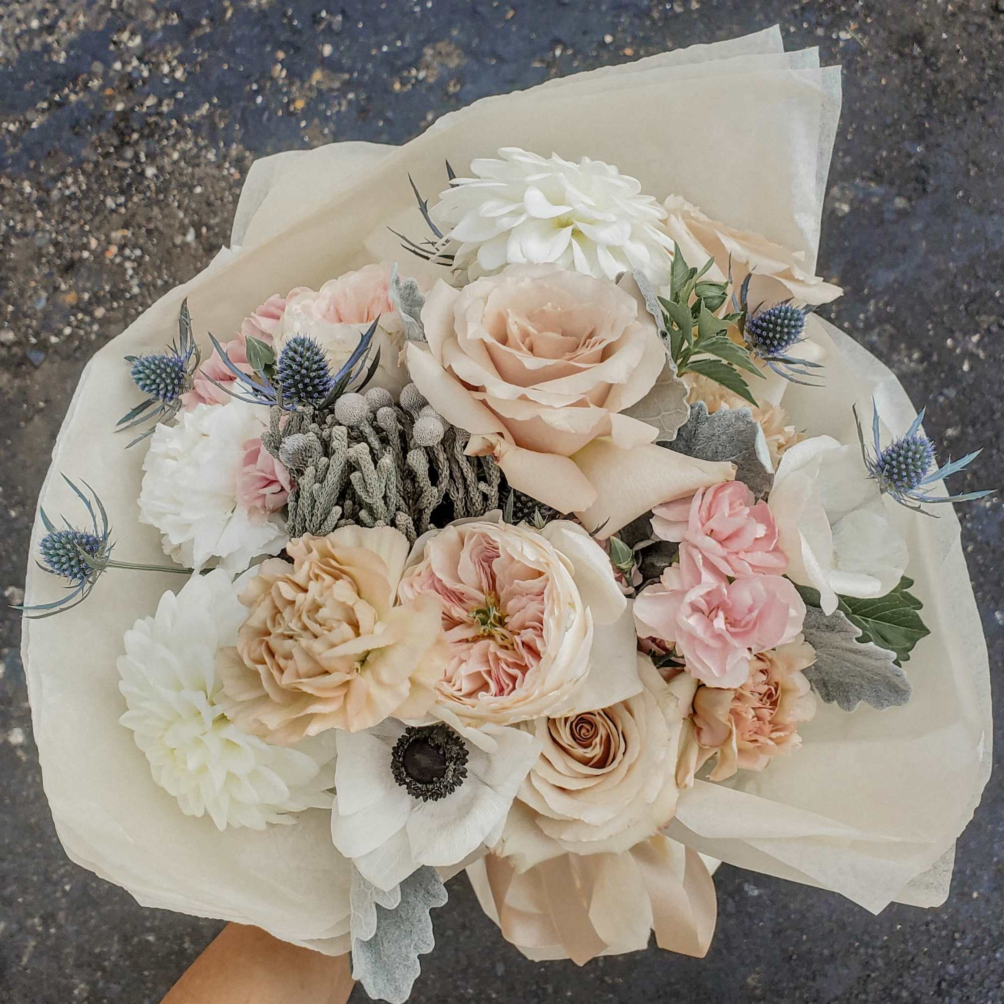 Order a wrapped bouquet for pickup (at 2301 4th Street, Jackson only)!

Please