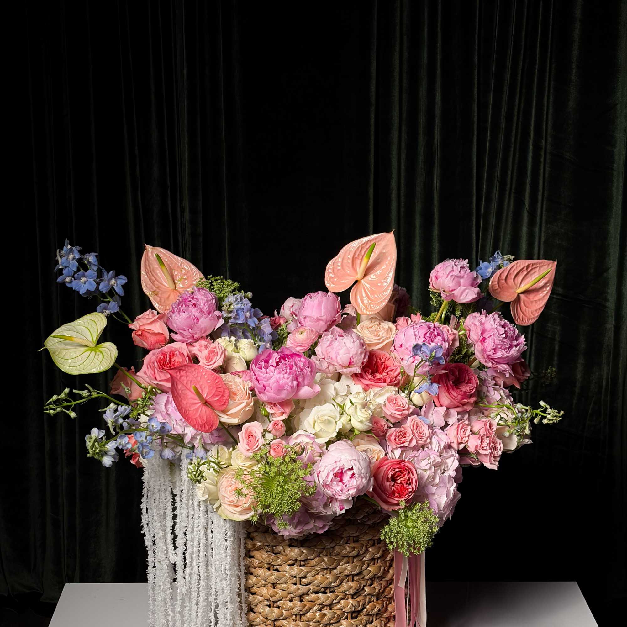 A soft, romantic composition that feels like a quiet love song. Pink