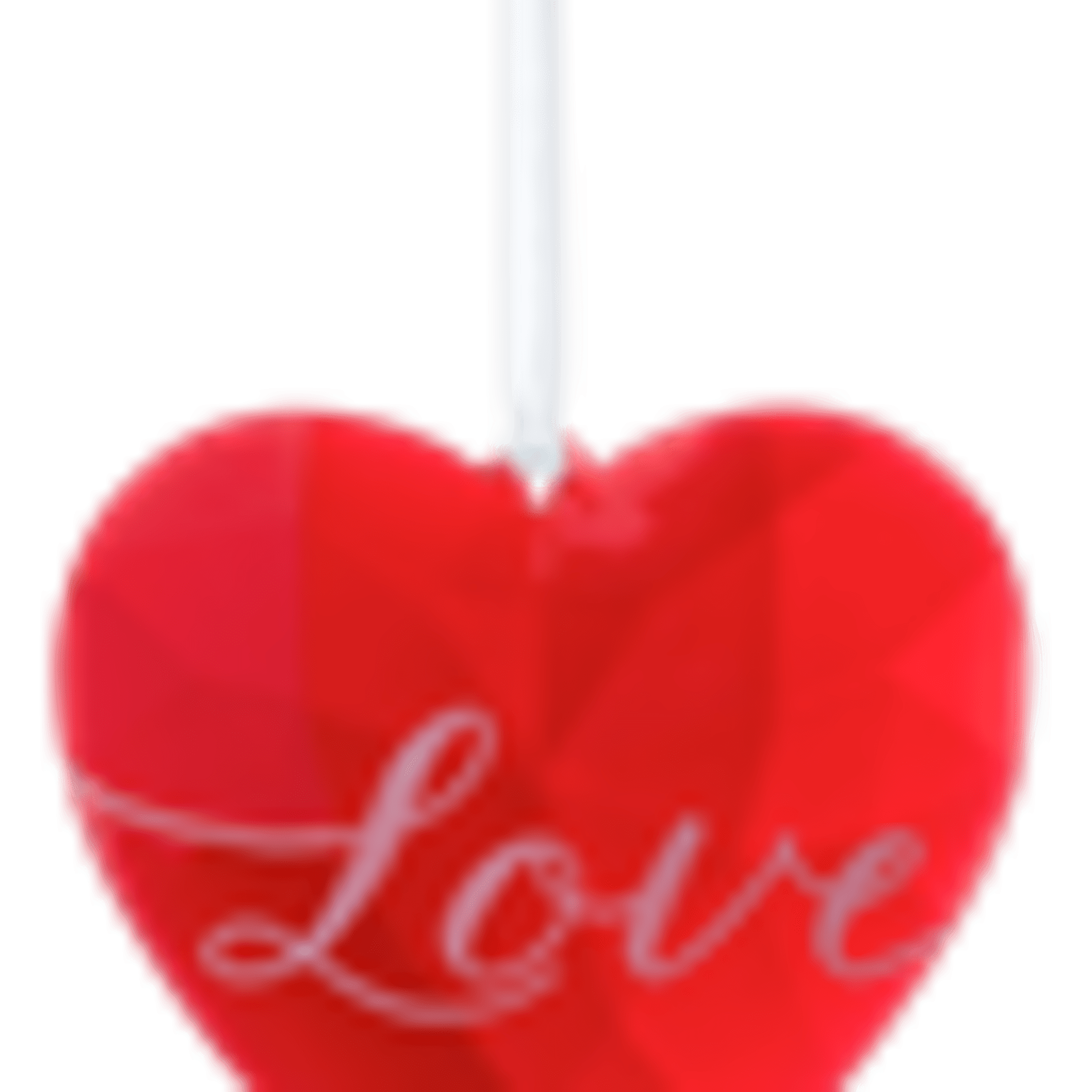 This Ganz Crystal Expressions Love Heart Ornament is made of acrylic and