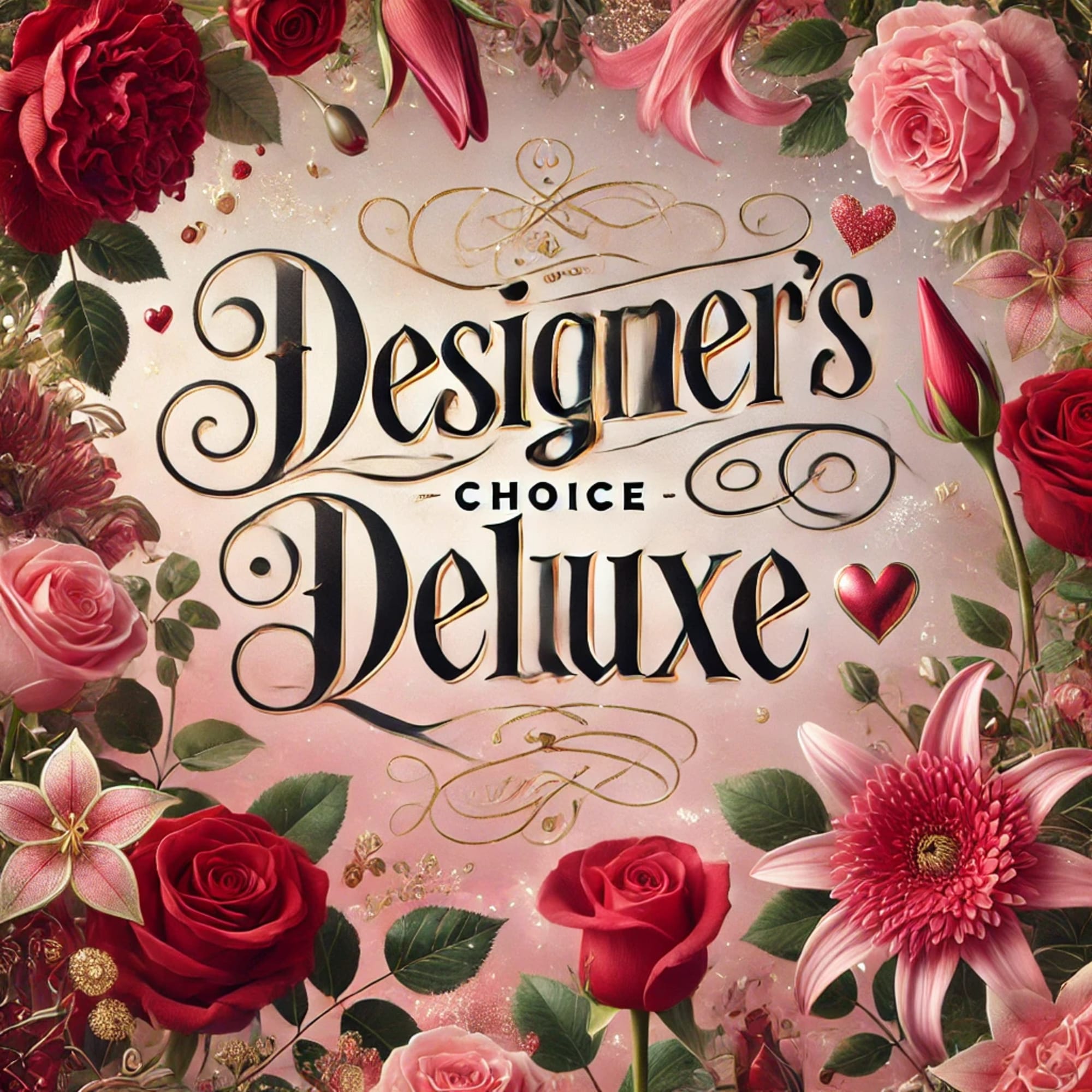 Upgrade the romance with our Deluxe Designer&rsquo;s Choice Valentine&rsquo;s arrangement. Designed in