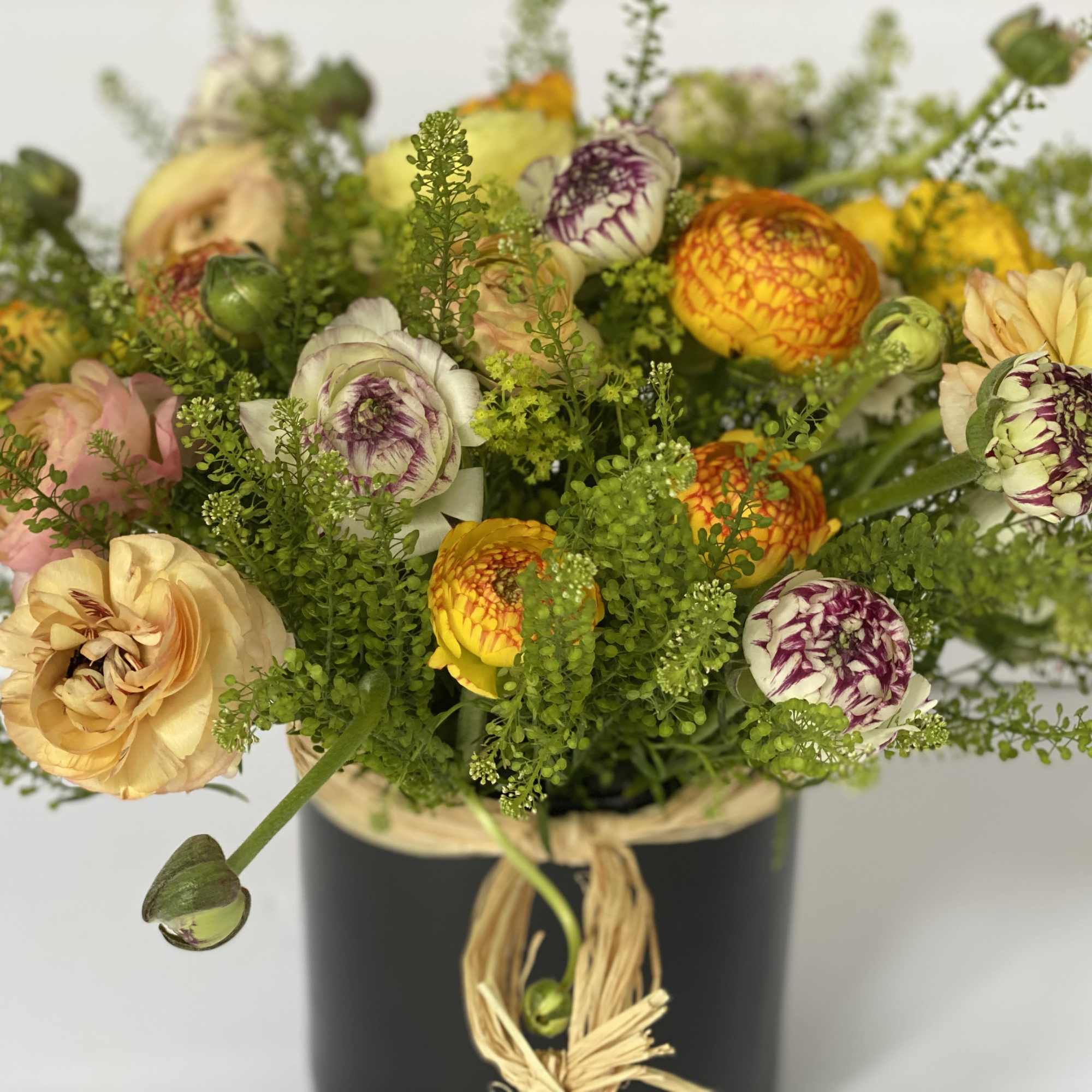 This lush composition is surrounded of green bells, and a mixed of