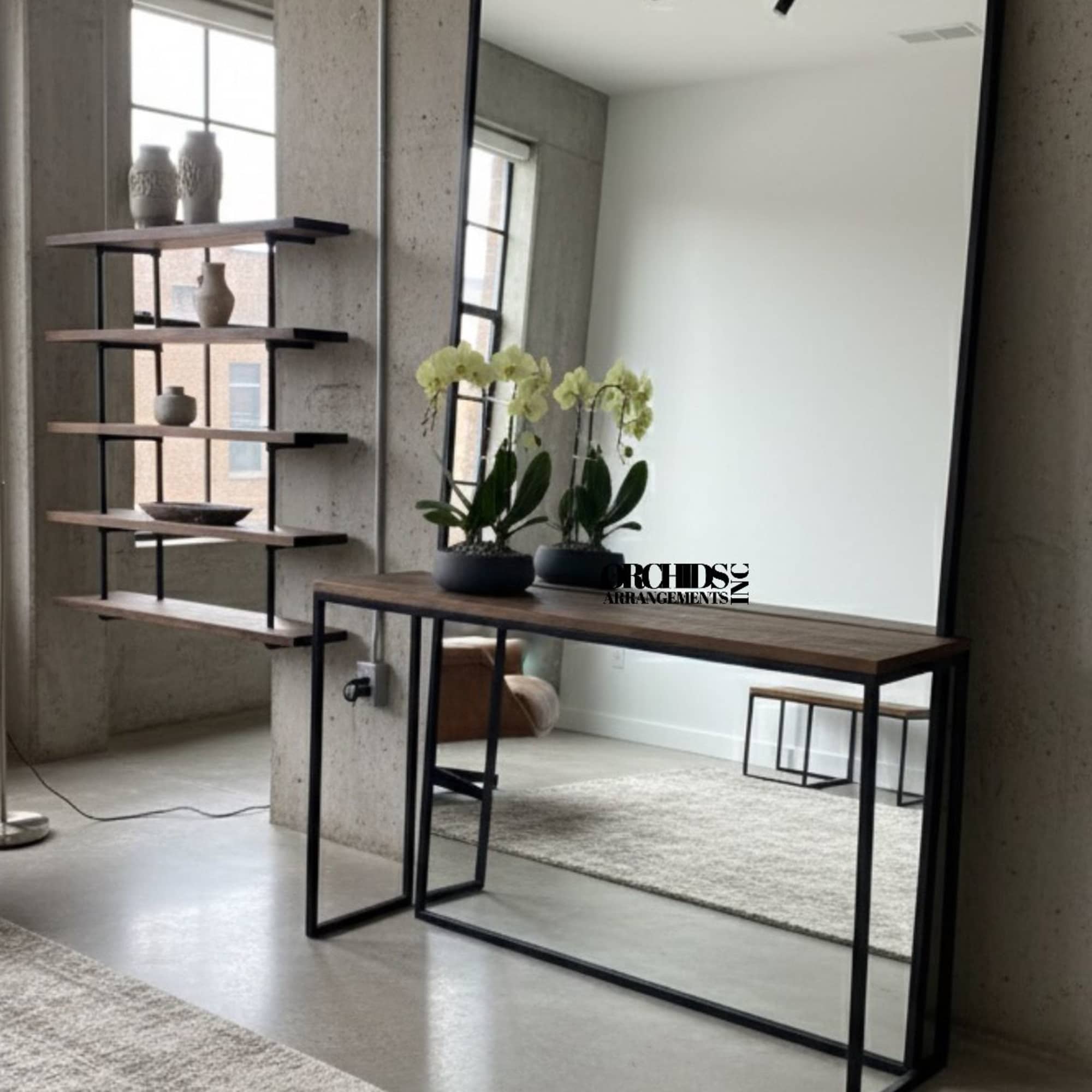 A high quality Double yellow orchid arrangement with a vase 8.5" D