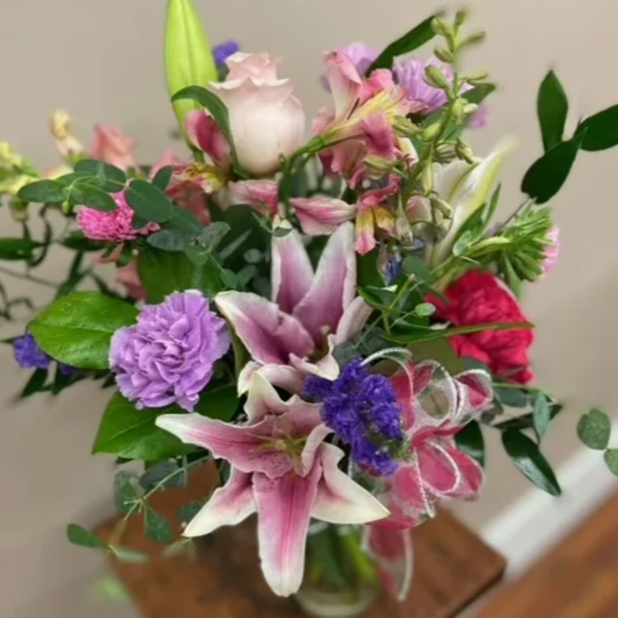 Prefer a traditional glass vase arrangement? Let our talented designers create a