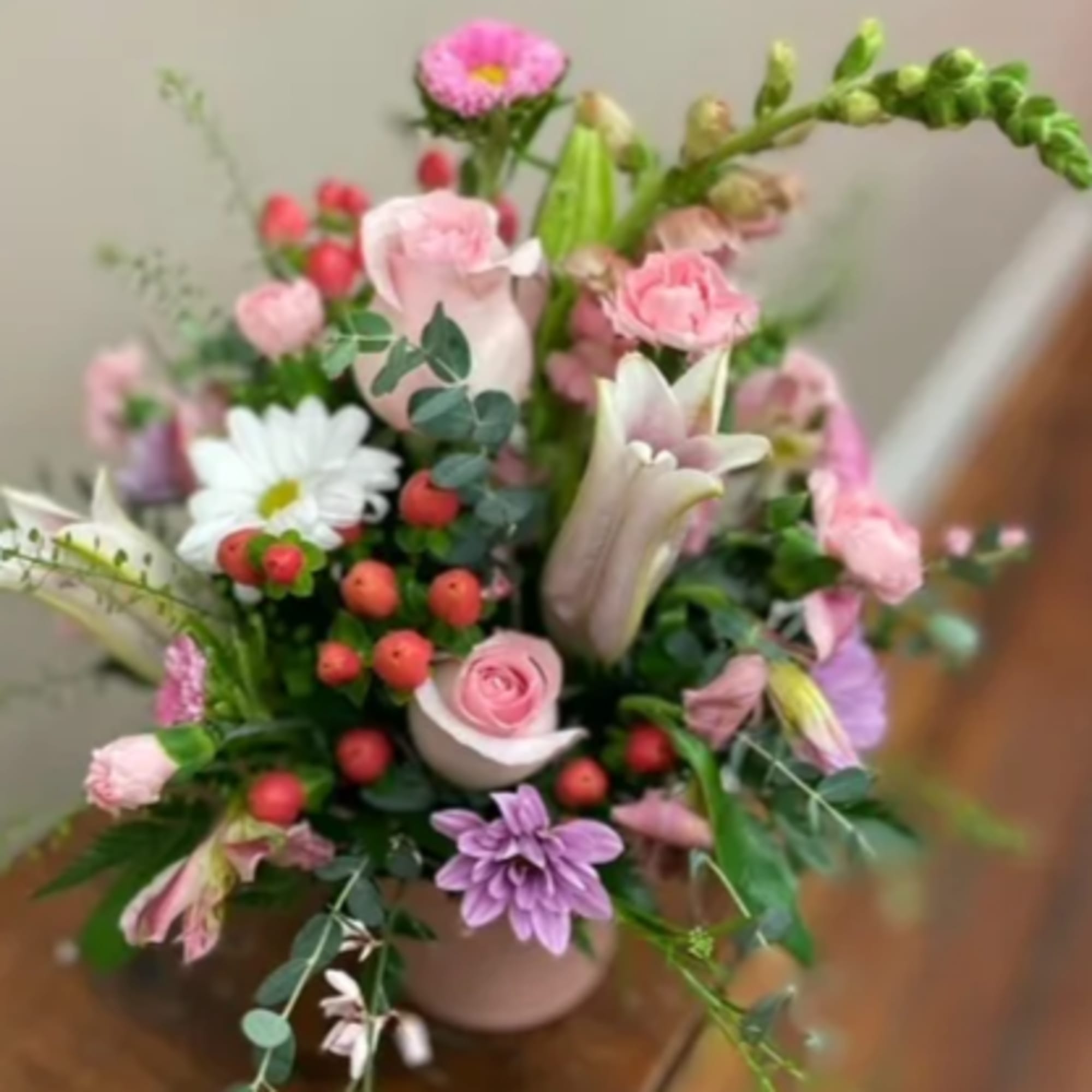 Let our talented team create a bouquet in one of our Valentine's