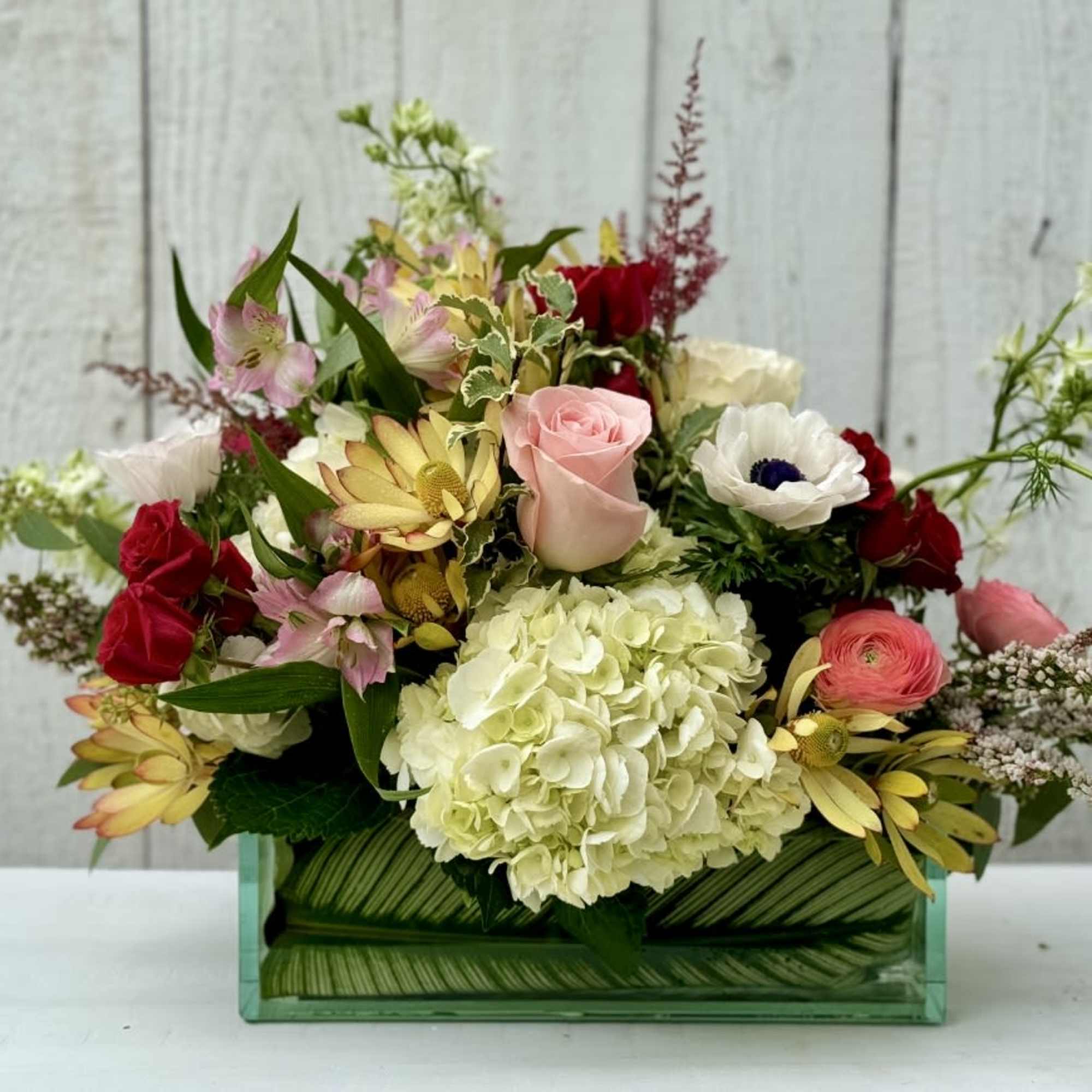 A fresh, garden design arrangement full of interesting, beautiful, blooms&hellip; 
This one