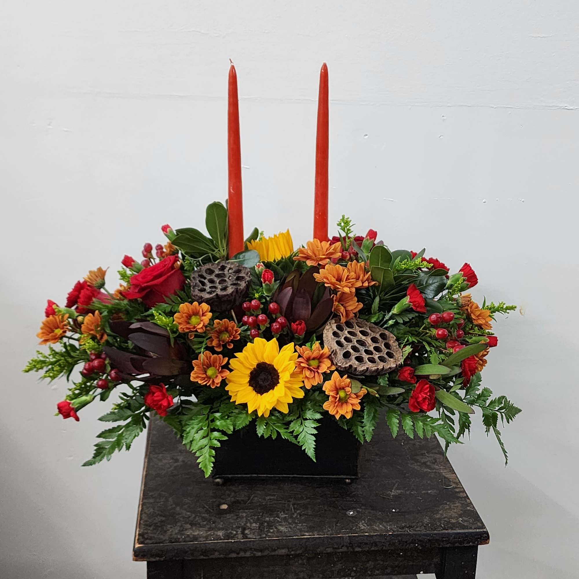 Our designers will create a beautiful fall display to enhance your Thanksgiving