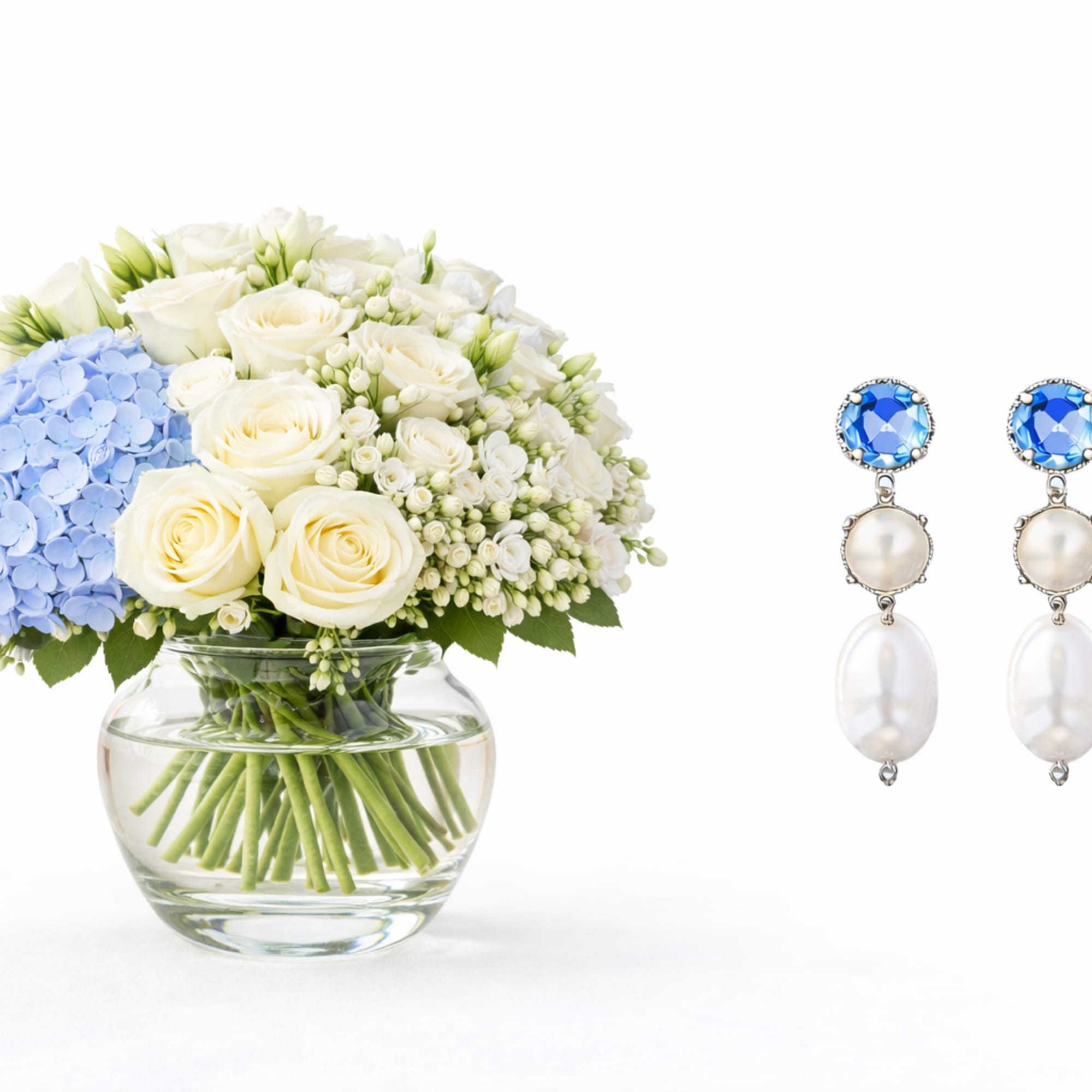 A fresh coastal - inspired Valentine's gift that blends soft florals with