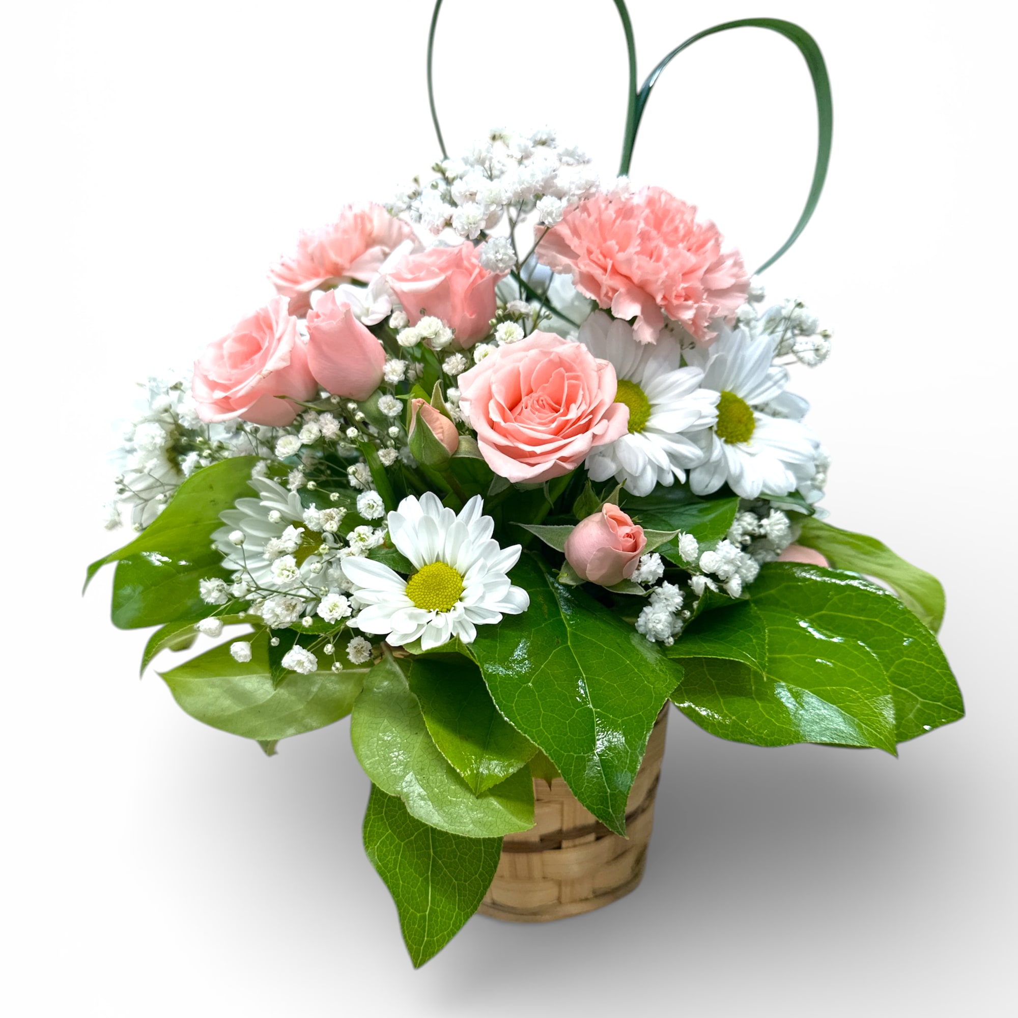 Introducing "Love's Heartfelt Harmony," a delightful small basket arrangement perfect for Valentine&rsquo;s