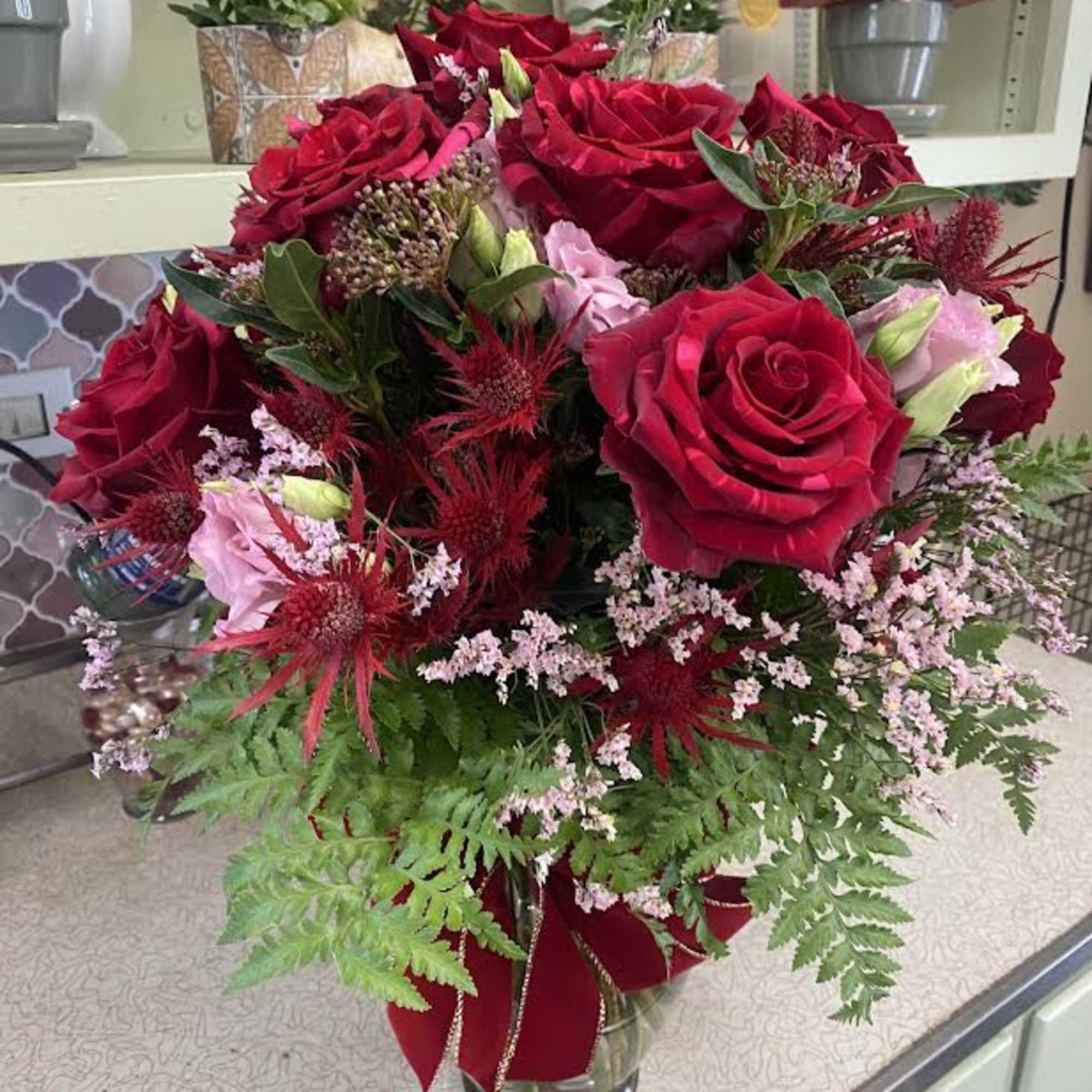 One of a kind beautiful red and pink flowers for your Beautiful