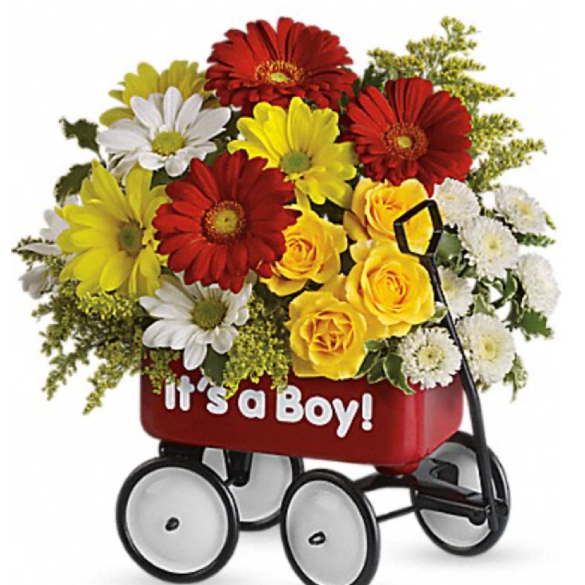 Talk about the perfect welcome wagon! Available for boys and girls, this