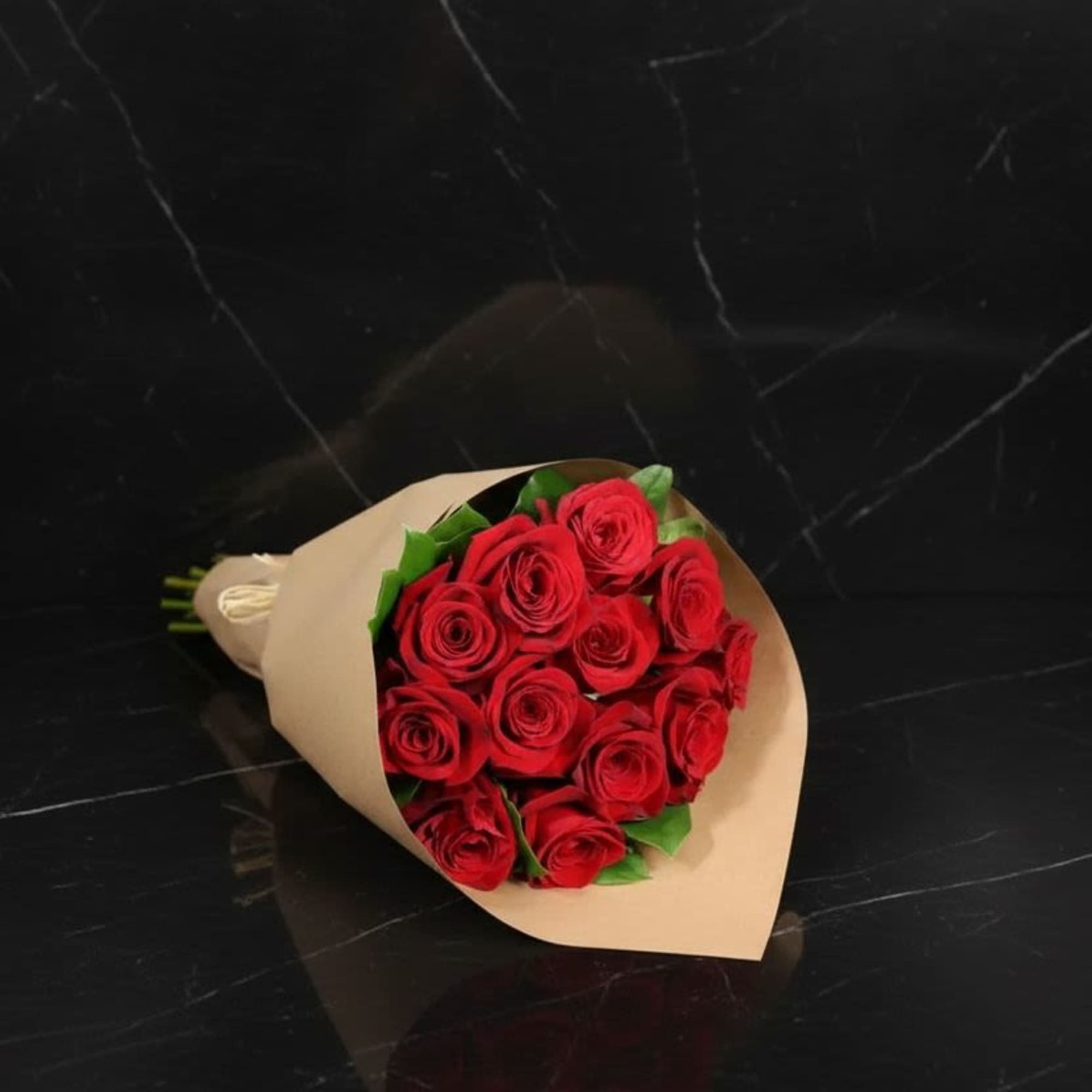 All red rose statement bouquet for someone special.