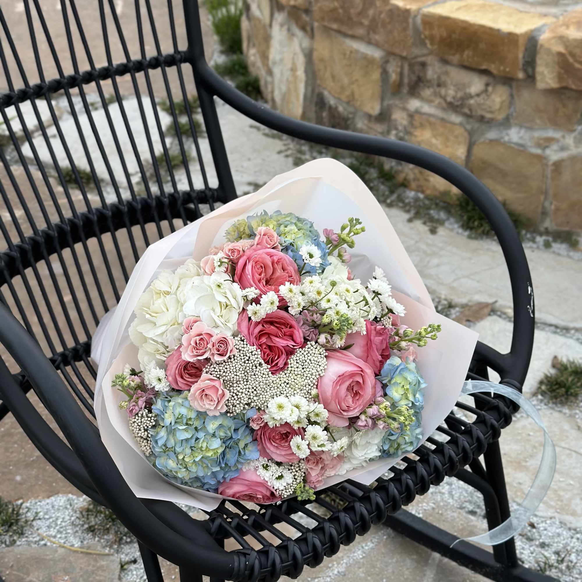 A vibrant bouquet full of playful energy and tender colors &mdash; with