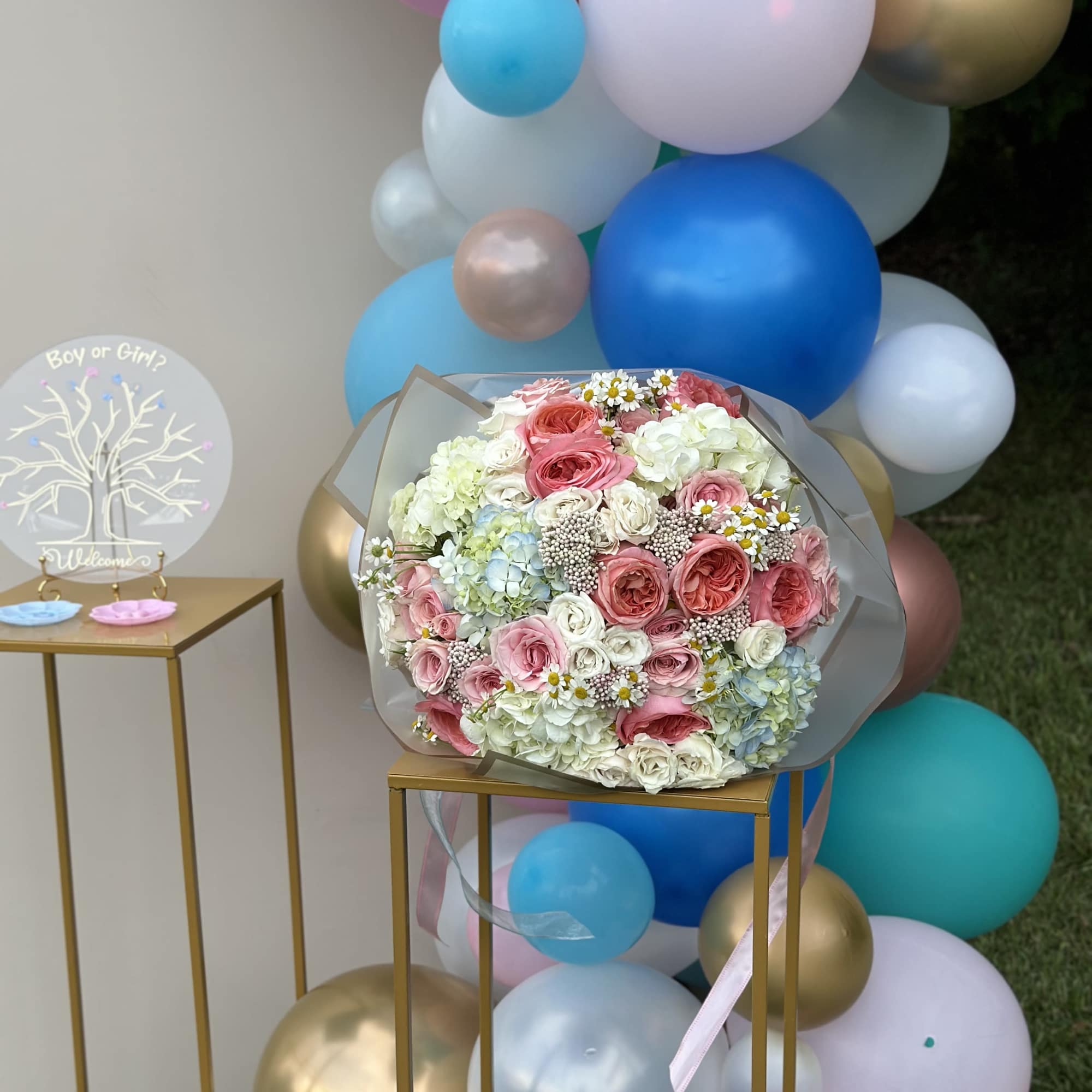 A vibrant bouquet full of playful energy and tender colors &mdash; with